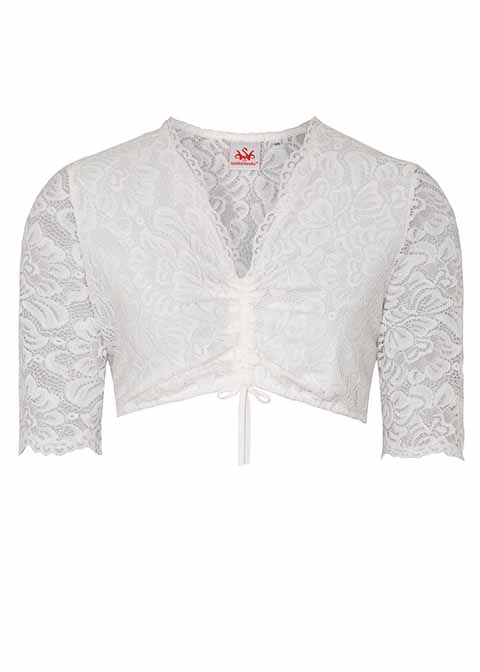 Spieth & Wensky Dirndlbluse Ansbach aus floraler Spitze #1