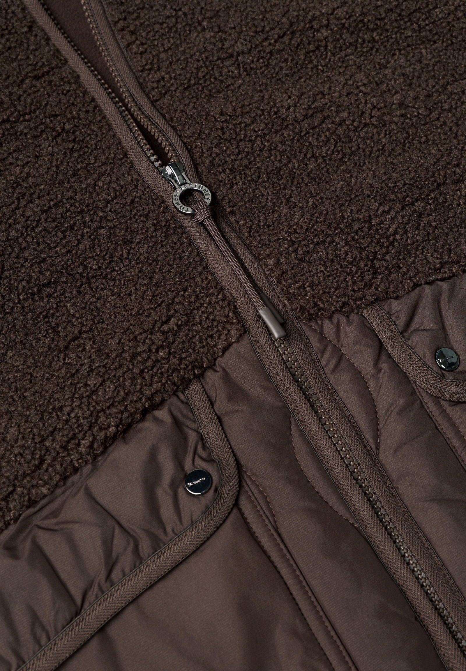 Mat Mix Teddy Coat w. Quilting, auburn brown #2