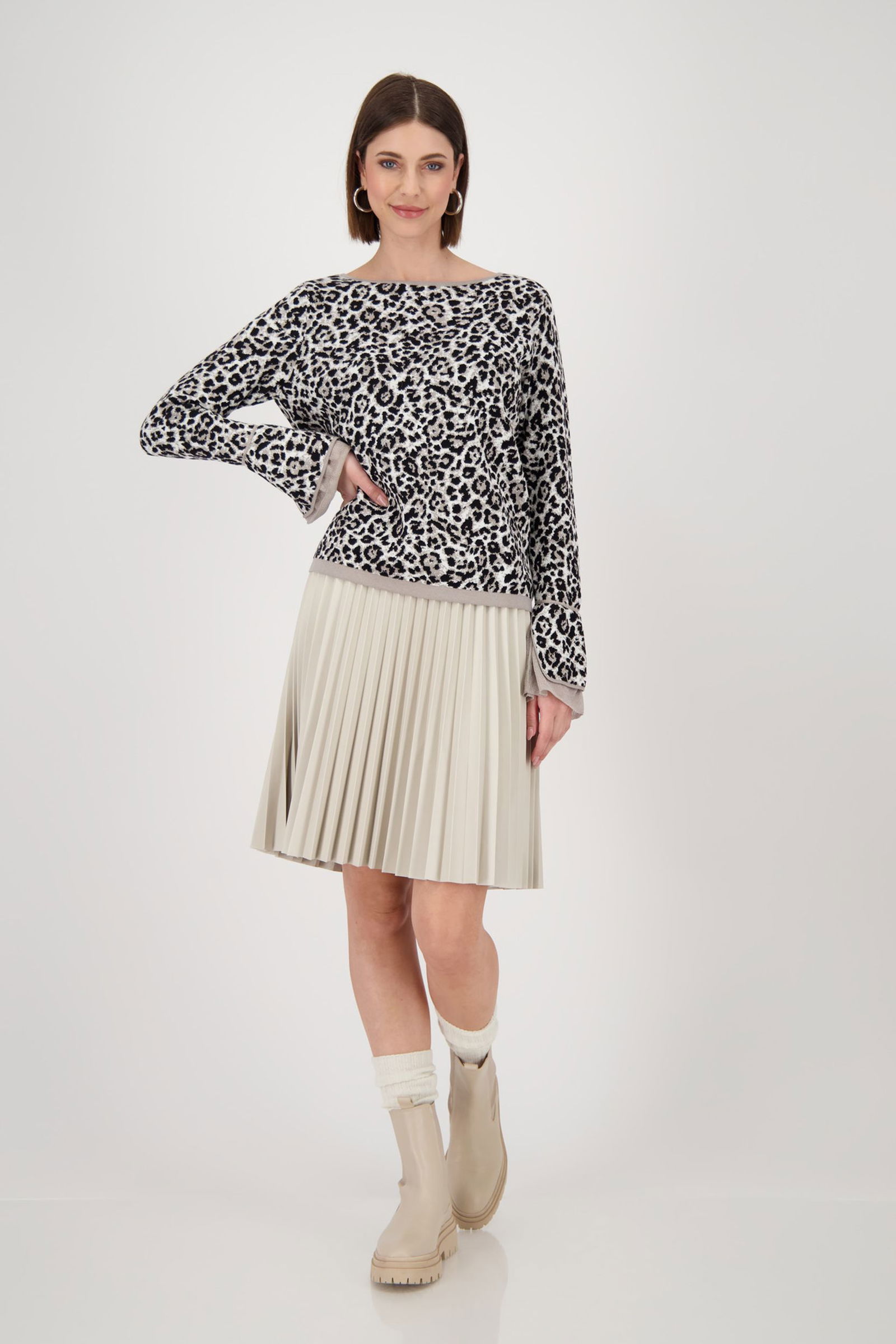Monari | Monari Druckbluse | 42 | light sand ringel