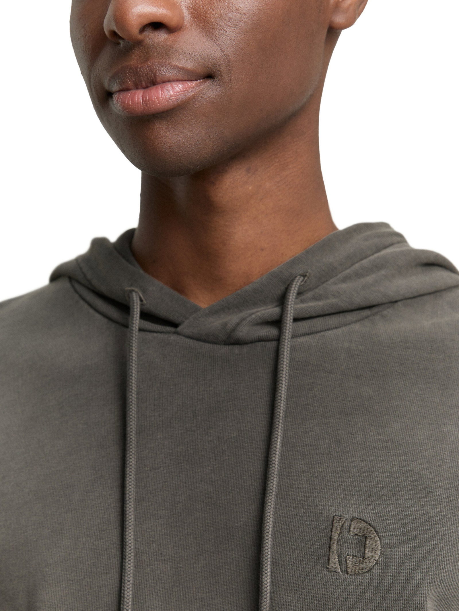 overdyed hoodie with embroider, Black #5