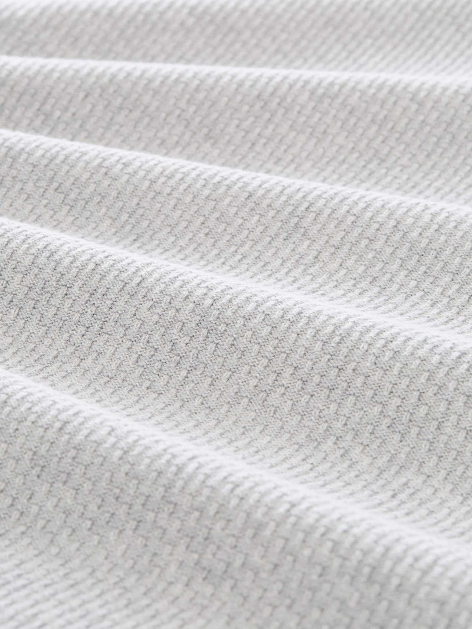 structured double layer knit, Light Stone Grey Melange #2
