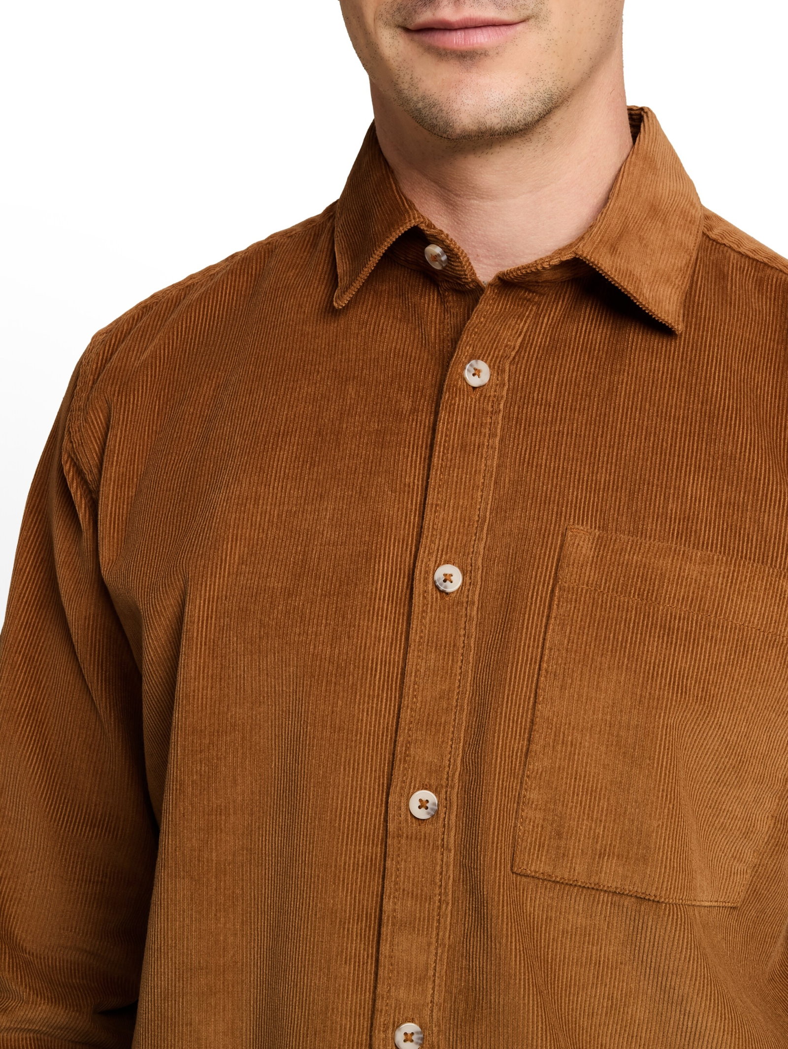soft corduroy shirt, bright camel brown #6
