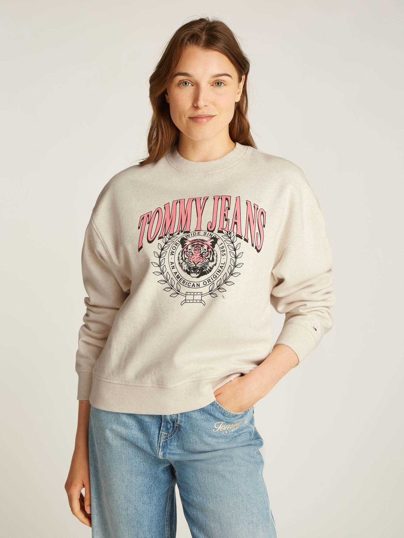 Tommy Jeans Sweatshirt oat marl htr L NEW 814585
