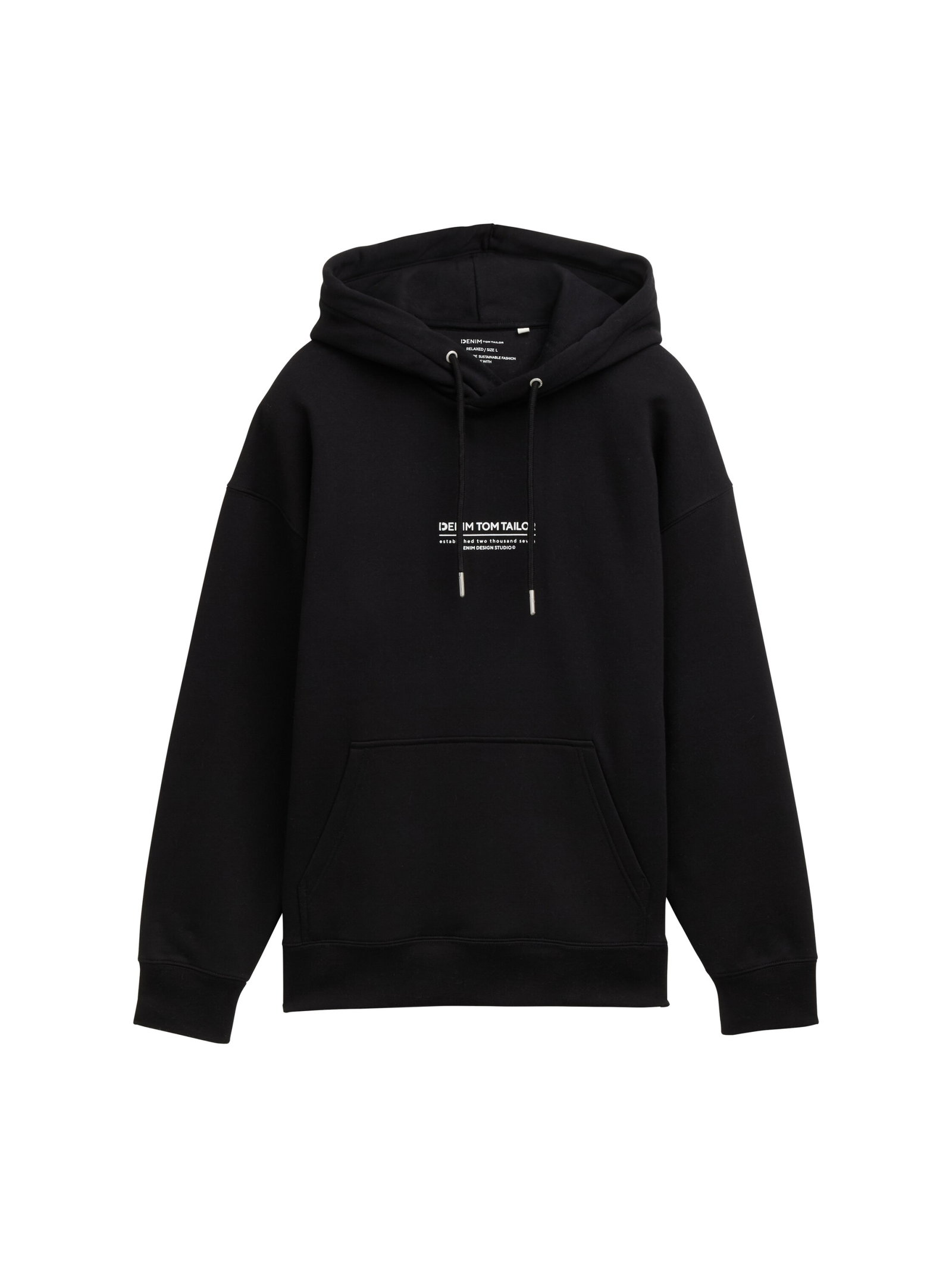 Relaxed Hoodie Sweatshirt mit Logo-Print #1