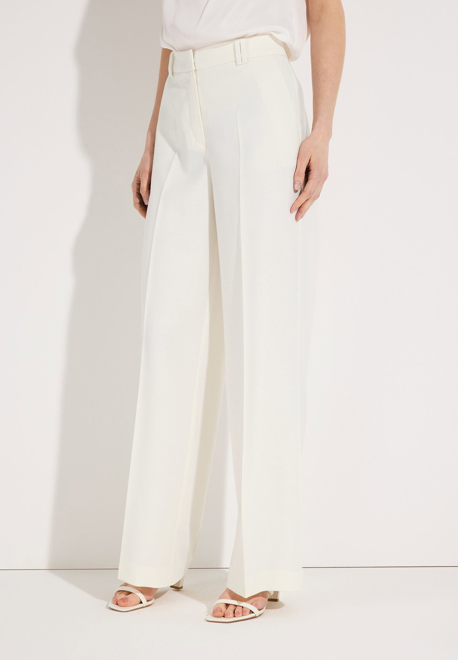 More & More |  weite Anzughose | 42 | ecru