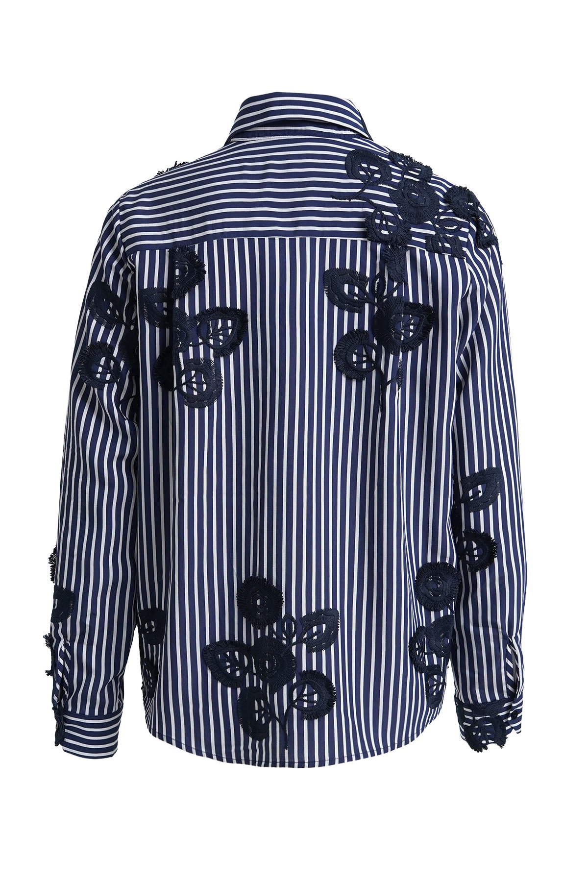 SHIRT BLOUSE 1/1 SLEEVE, NAVY PRINT #6