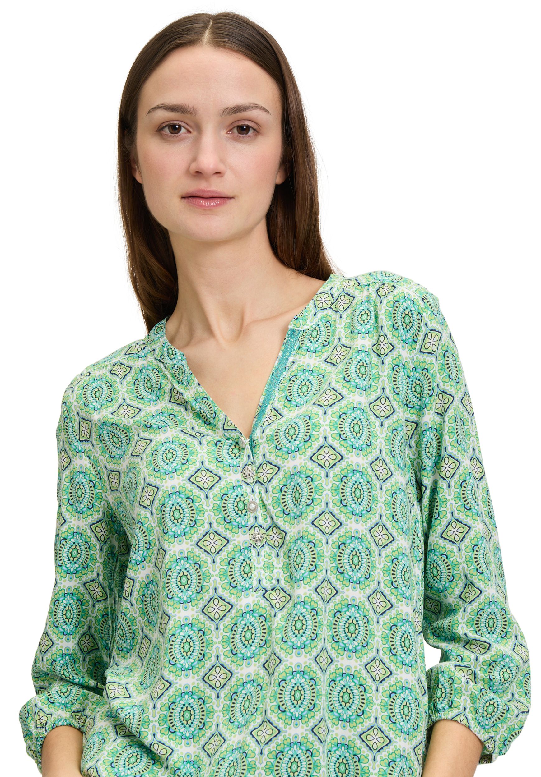 Cartoon |  Cartoon Druckbluse  | 40 | green/blue