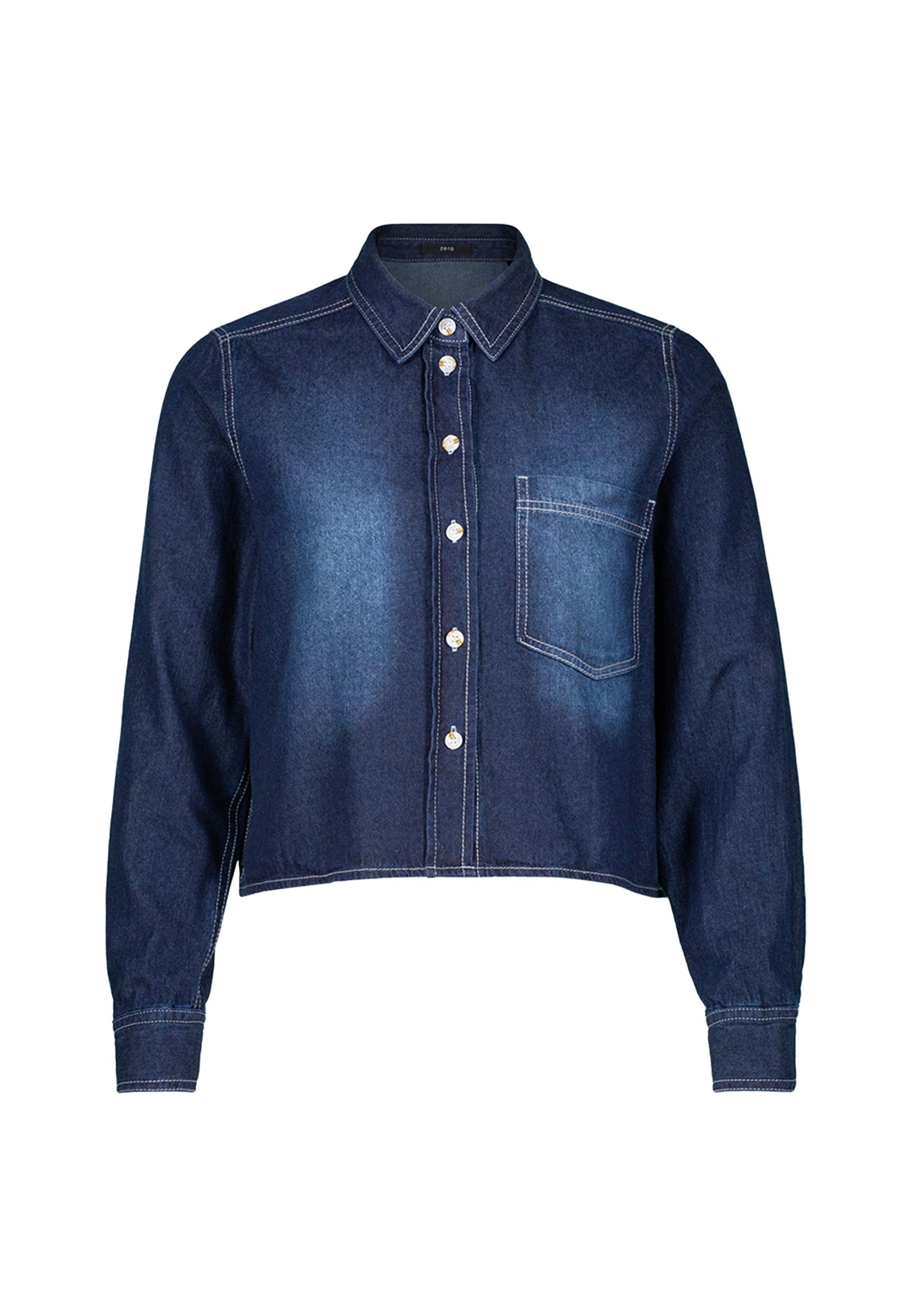 Zero |  Zero  Jeansbluse | 44 | dark blue denim