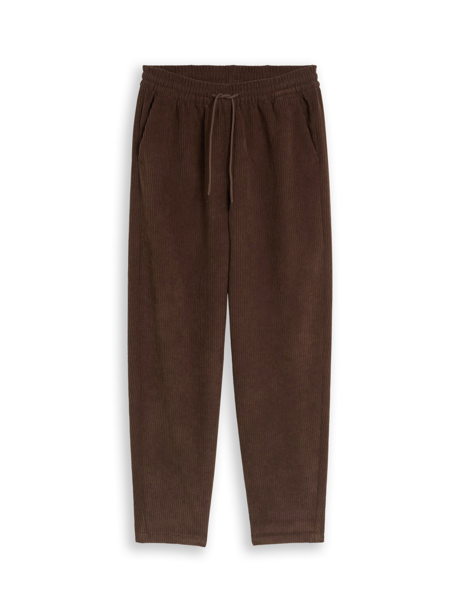 barrel corduroy pants, cool dark brown #1