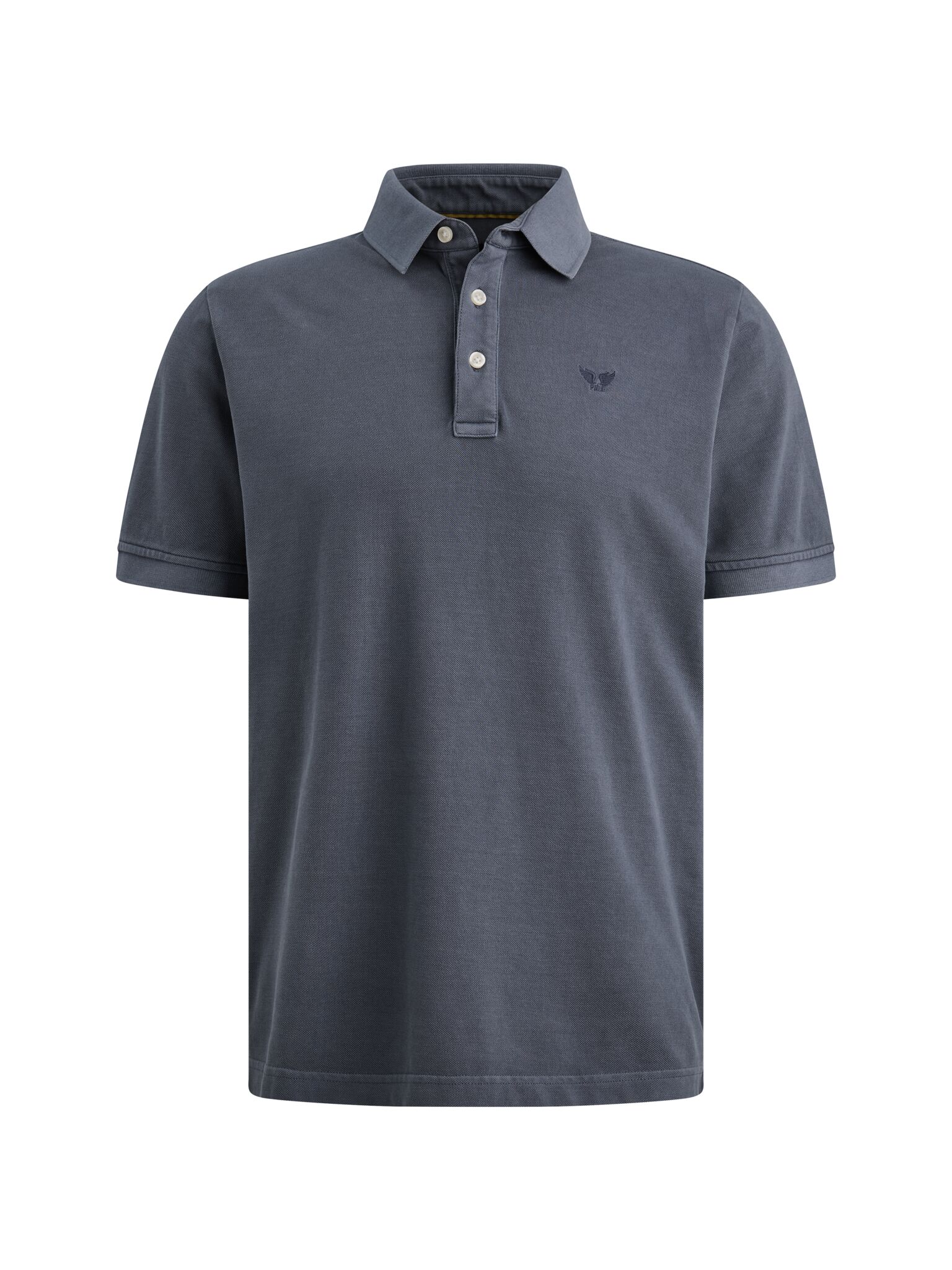 Short sleeve polo pique garment dy, Vintage Indigo #1