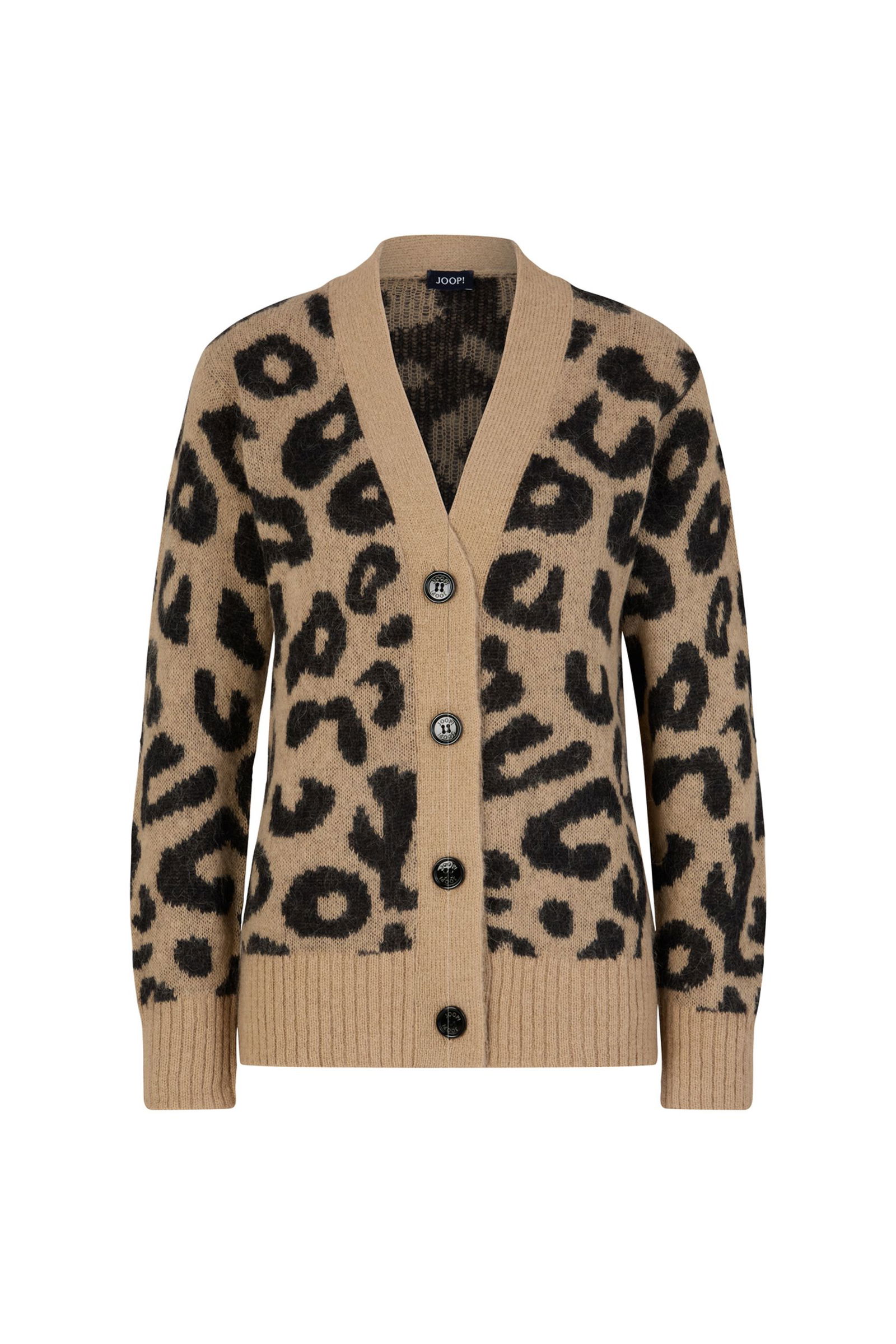 fad1e608fb457b8f1d23090913ab3b4f Joop | JOOP! Cardigan Strickjacke in Animalprint | 42 | medium beige