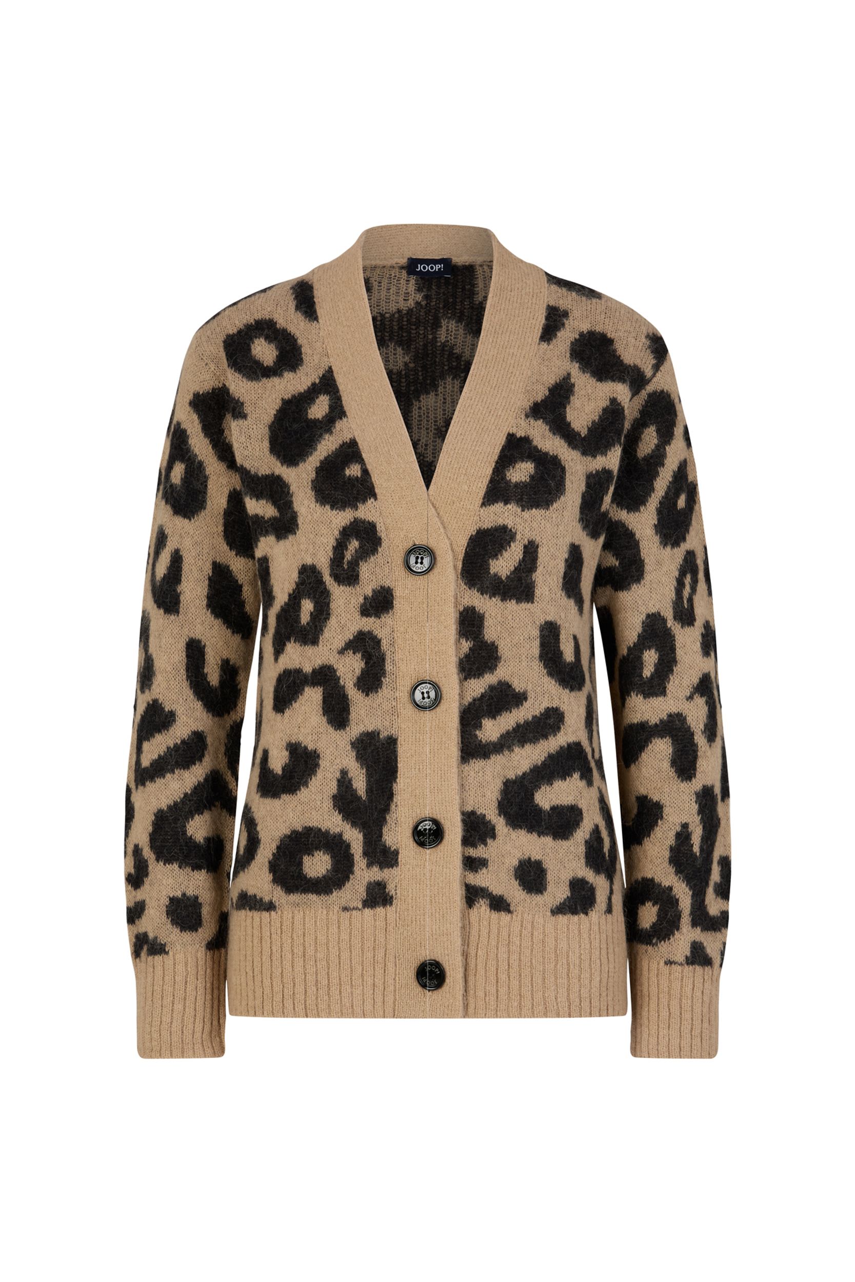 Joop |  JOOP! Cardigan Strickjacke in Animalprint | 42 | medium beige