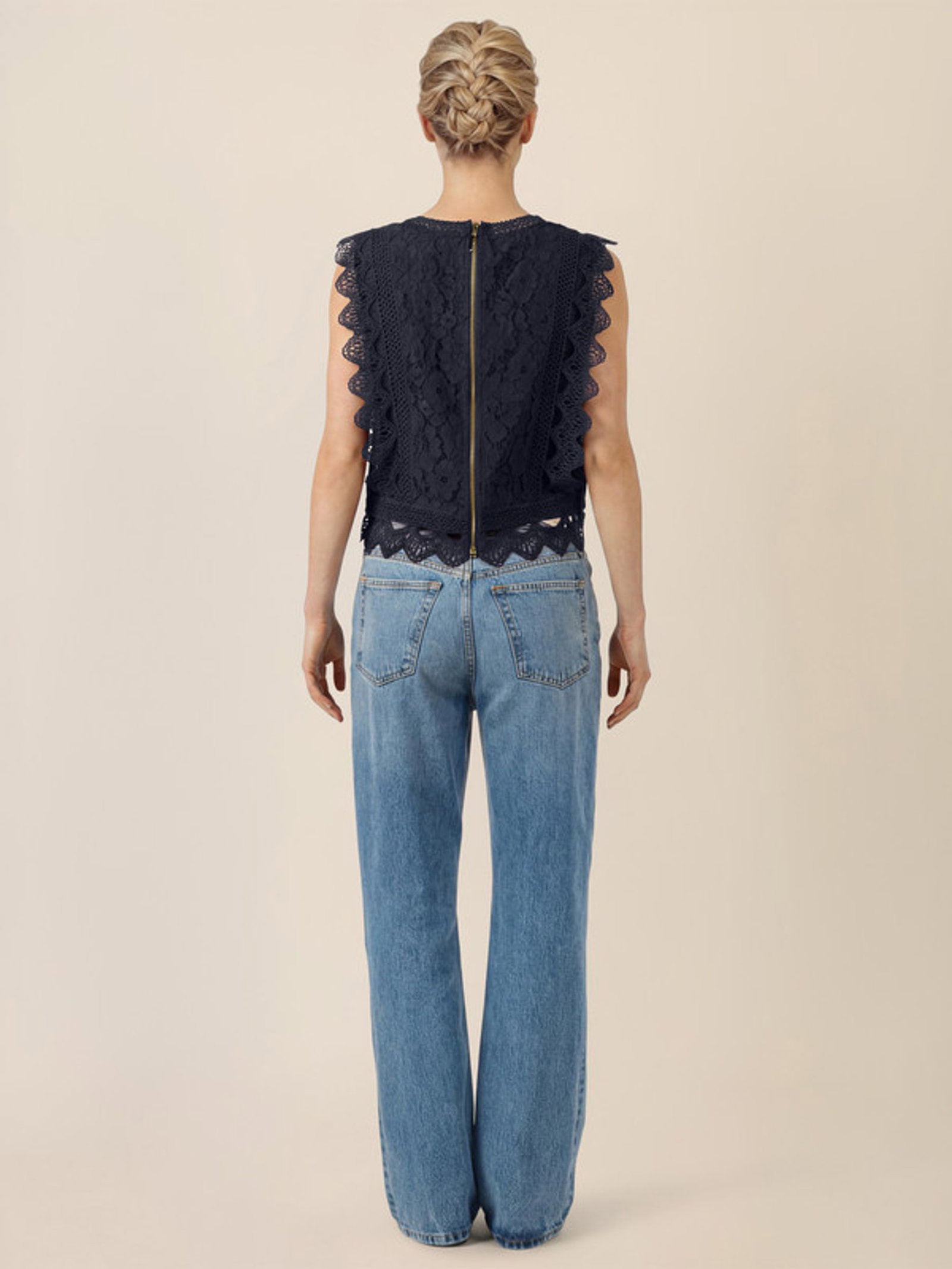 Apart Spitzentop mit Rüschen und Häkeldetails #3