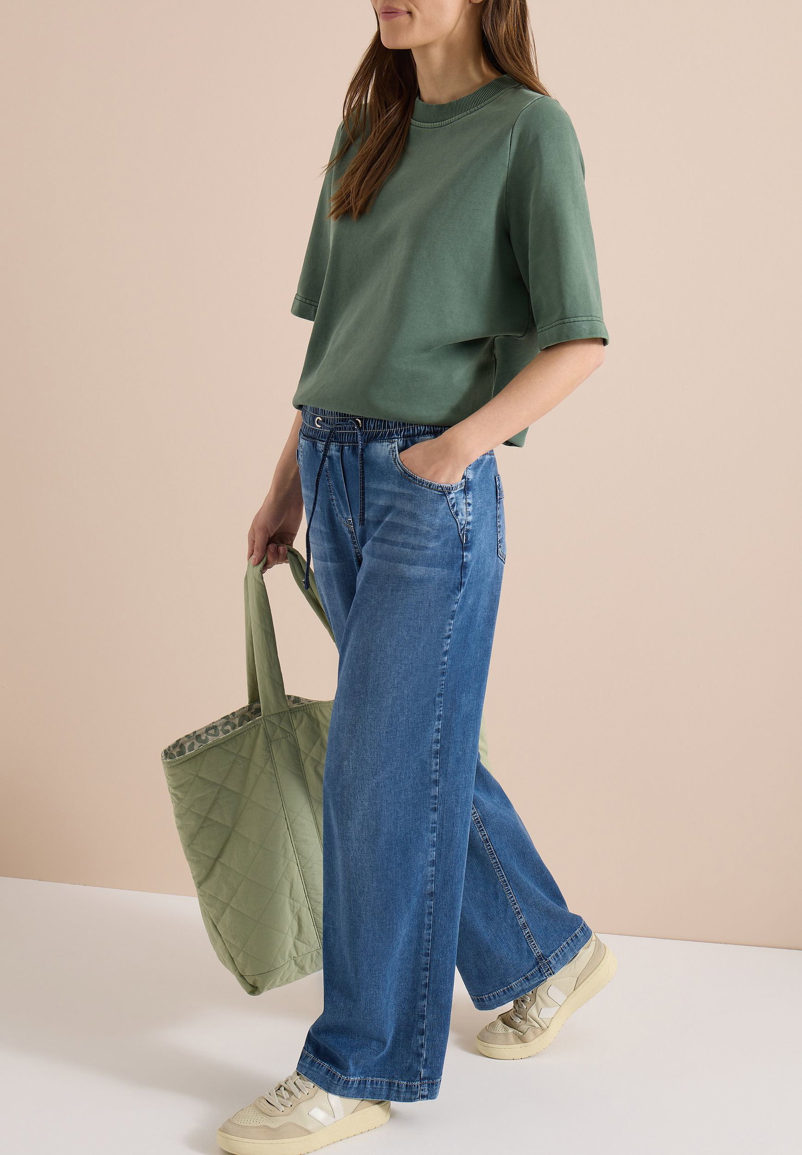 CECIL |  CECIL Schlaghose  | mid blue used wash