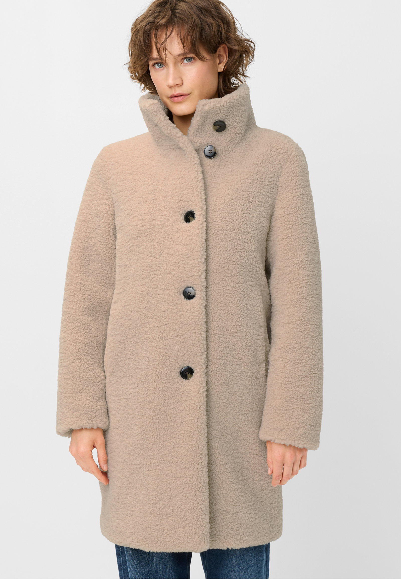 JACKE WEBPELZ, BEIGE/KITT #4