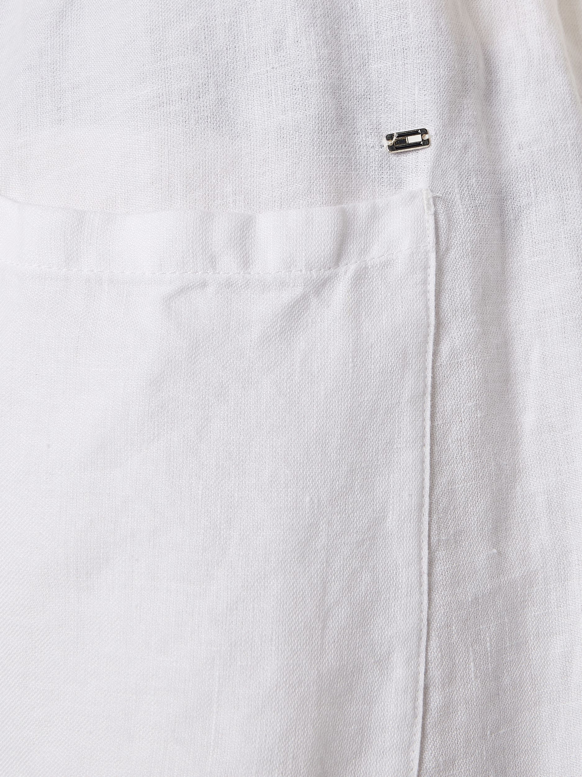 LINEN WIDE LEG CROP PANT