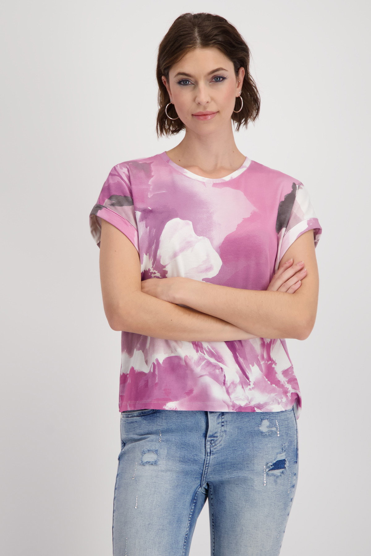 Monari T-Shirt mit Blumenmuster #2