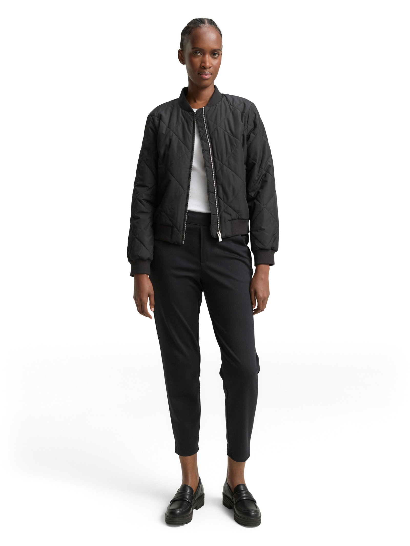 Constructed knitted pants, deep black #6