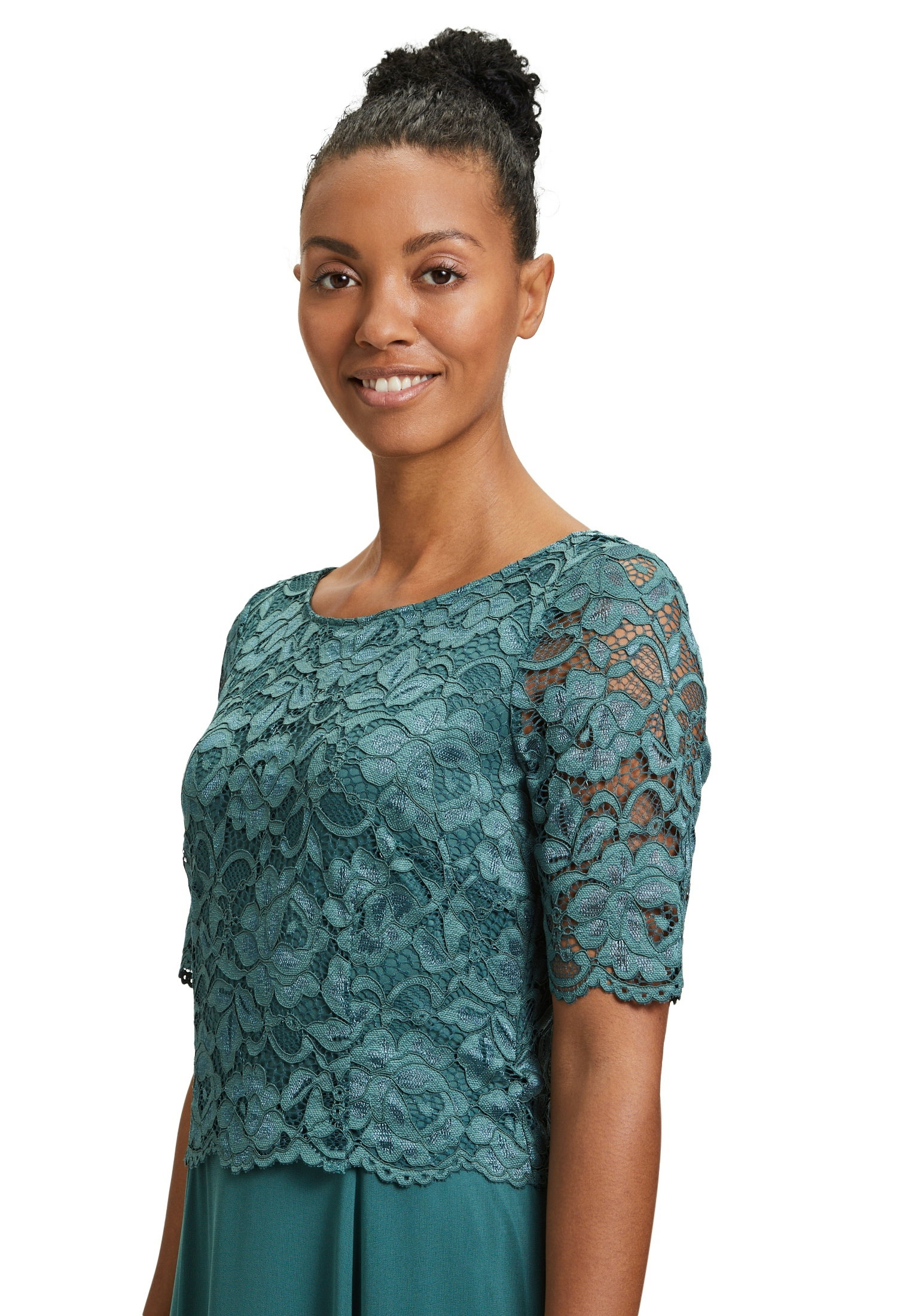 Kleid Lang 1/2 Arm, Dark Emerald #5
