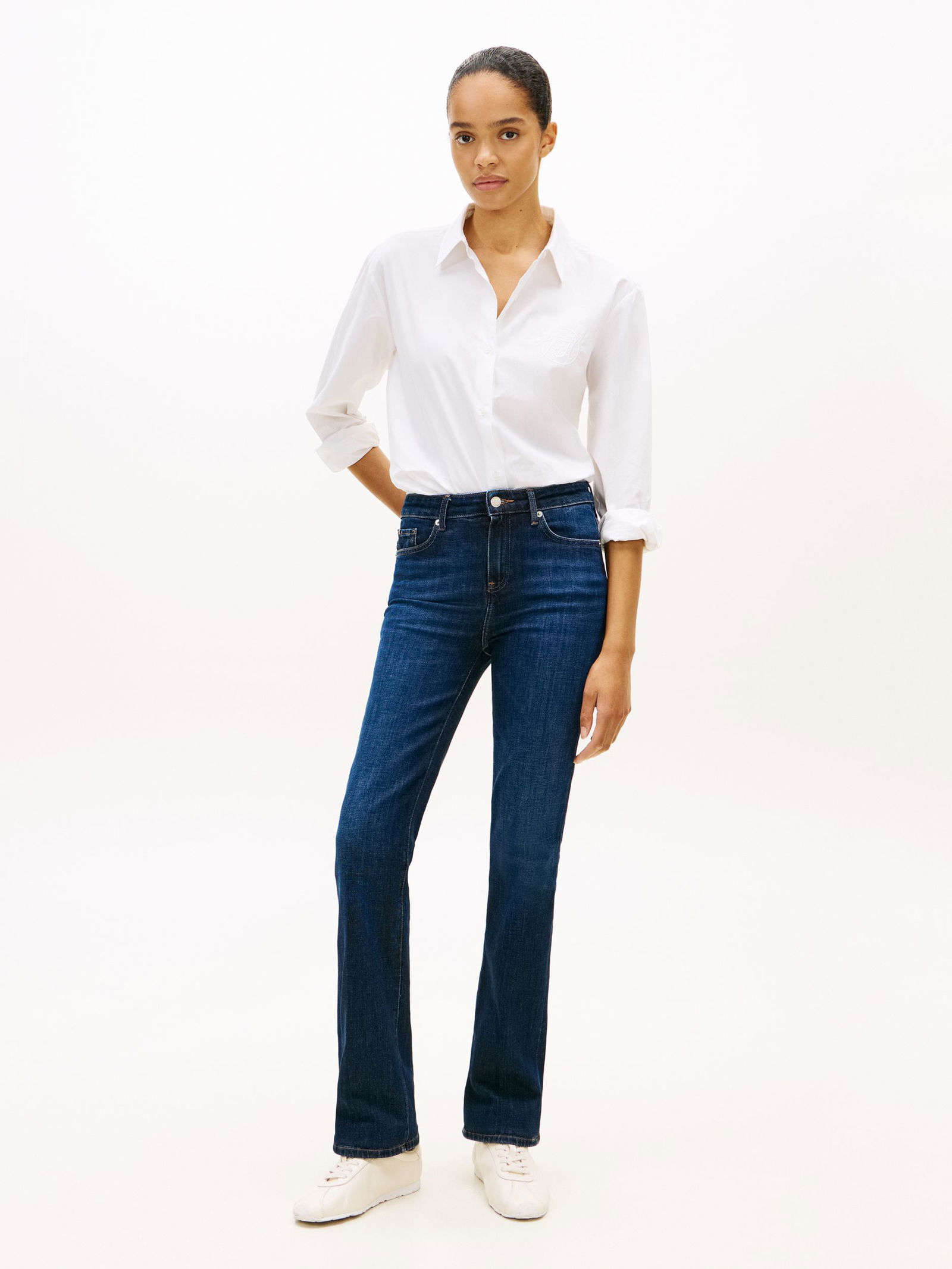 |  NOS BOOTCUT RW DARK BLUE, BLUE | 26/32 | polka dot flag geo desert sky