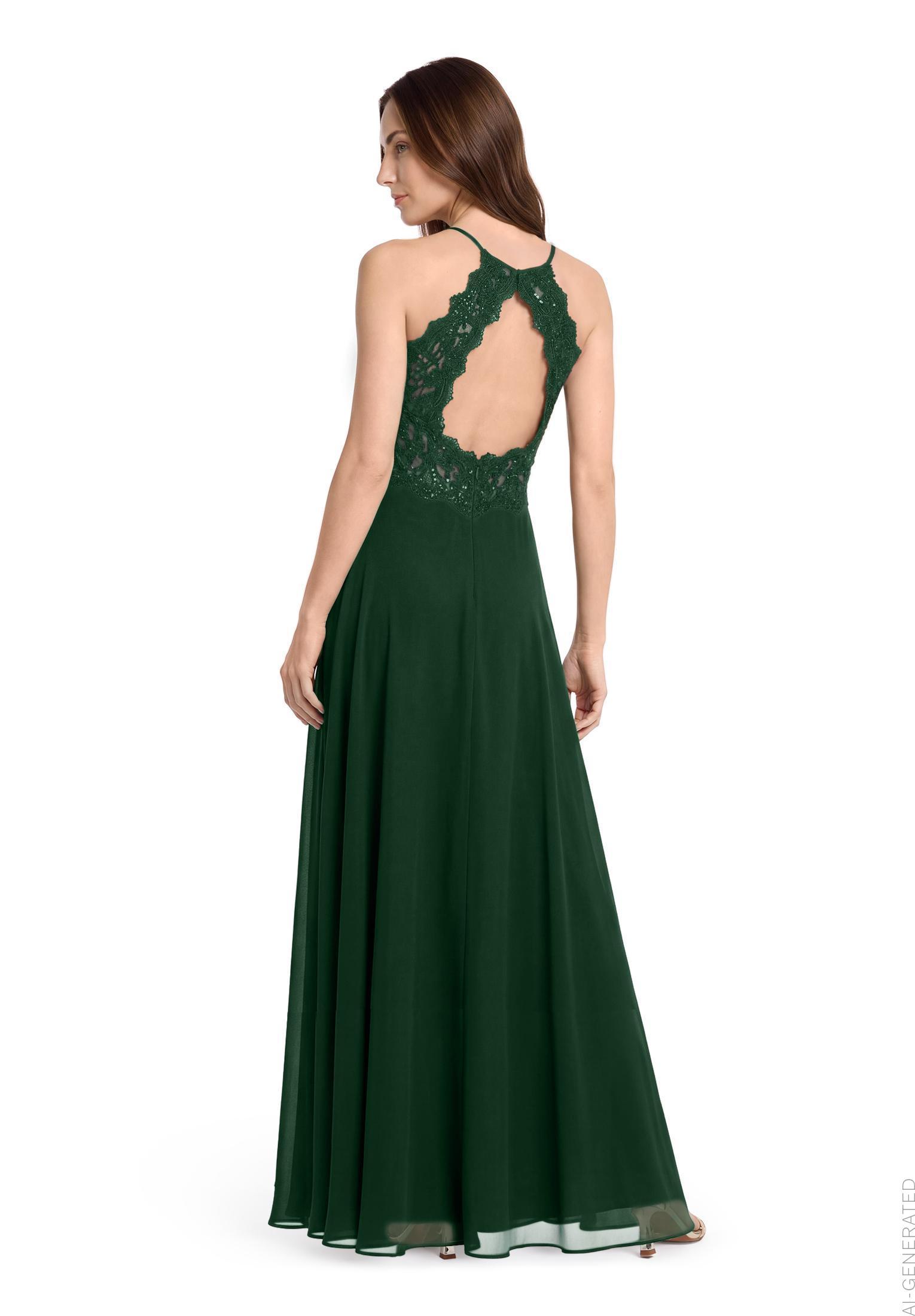 Kleid Lang ohne Arm, Dark Moss #4