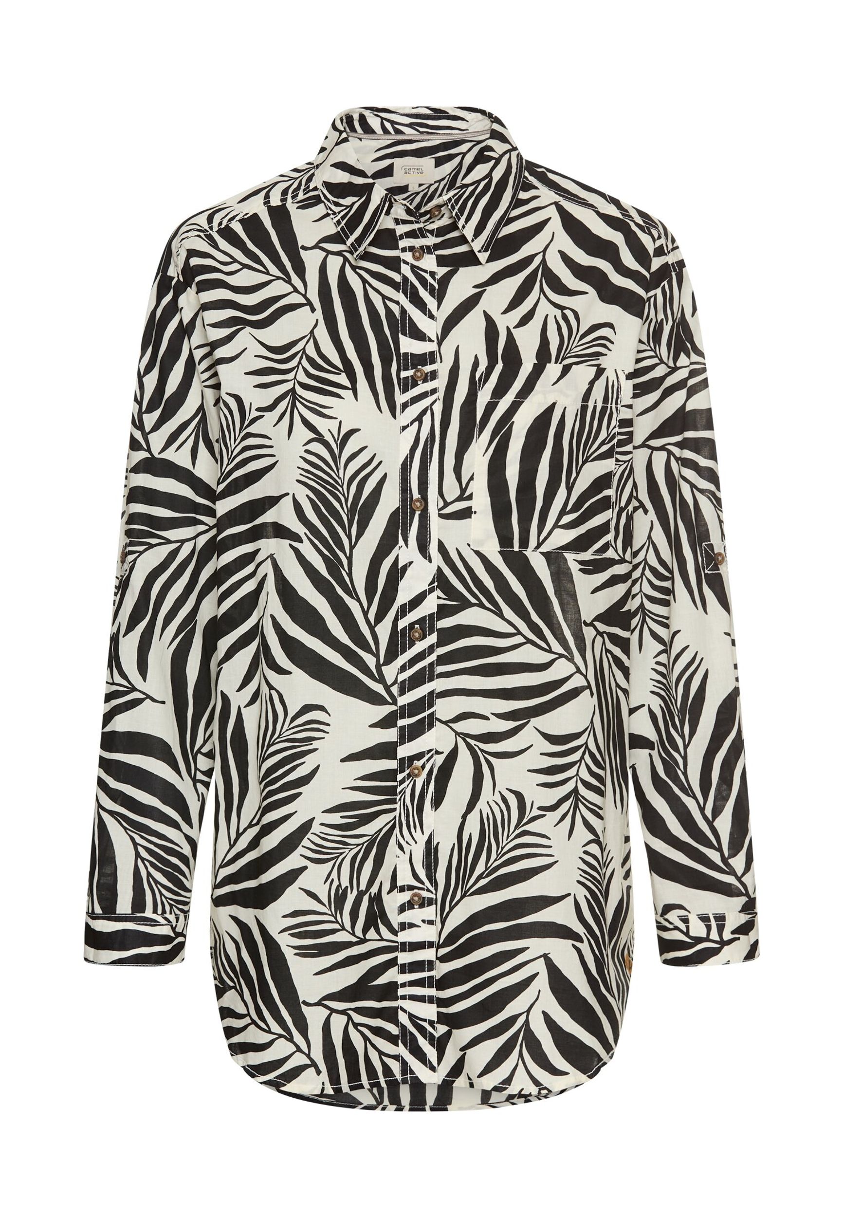  |  Hemdbluse mit Blumenprint aus Baumwolle | XL | aop zement