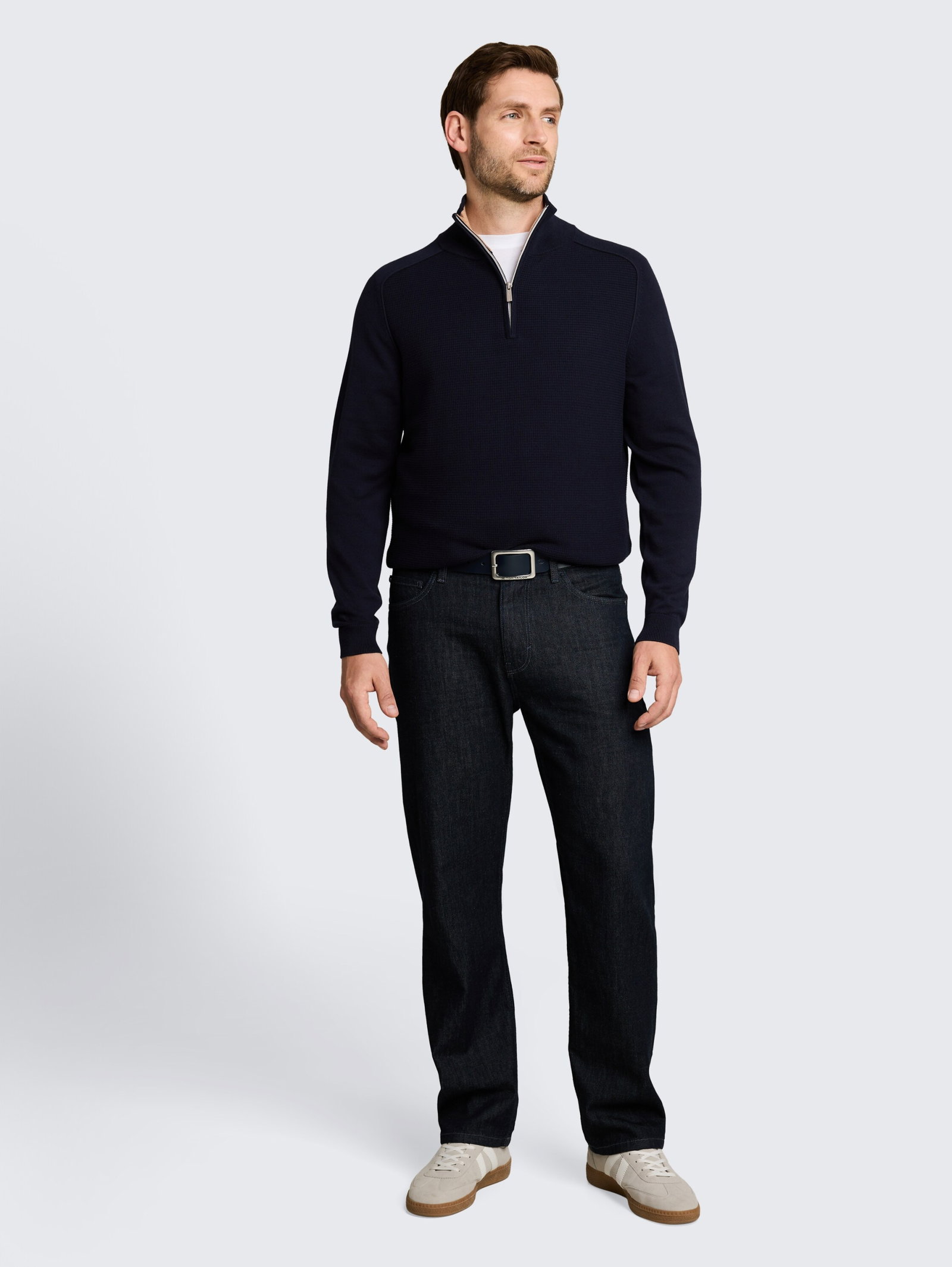 basic knit troyer, sky captain blue #7