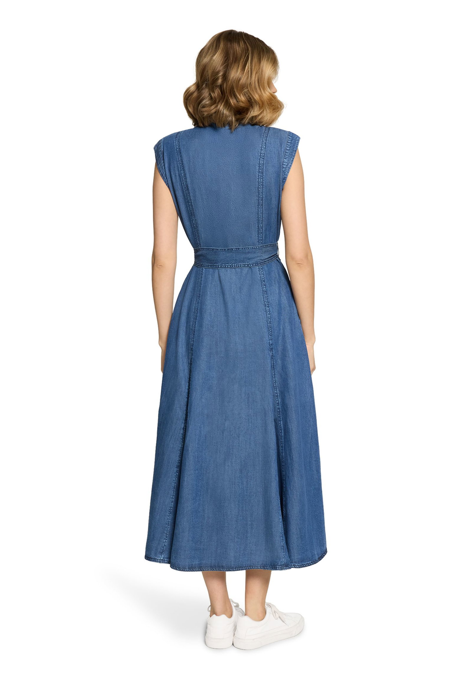 |  Kleid Kurz 1/2 Arm, Middle Blue Denim | 36 | blau