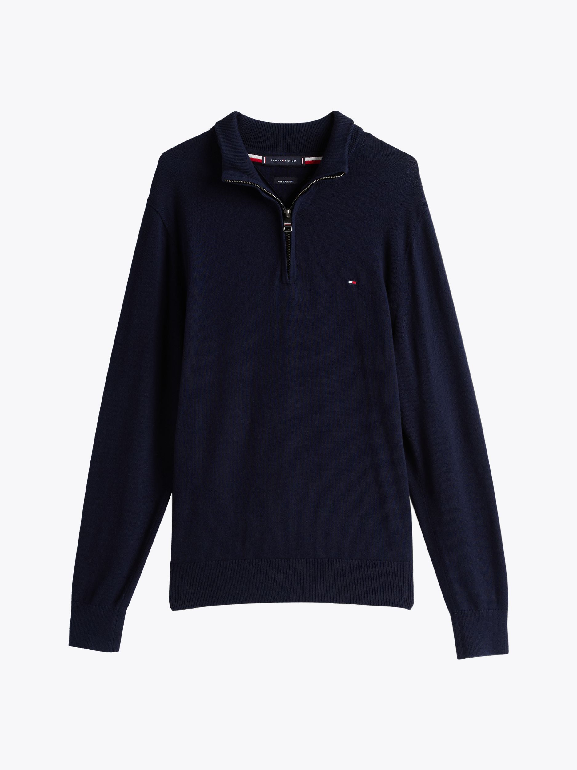 Tommy Hilfiger |  Tommy Hilfiger: Reißverschluss-Pullover mit Mock-Rollkragen | L | desert sky