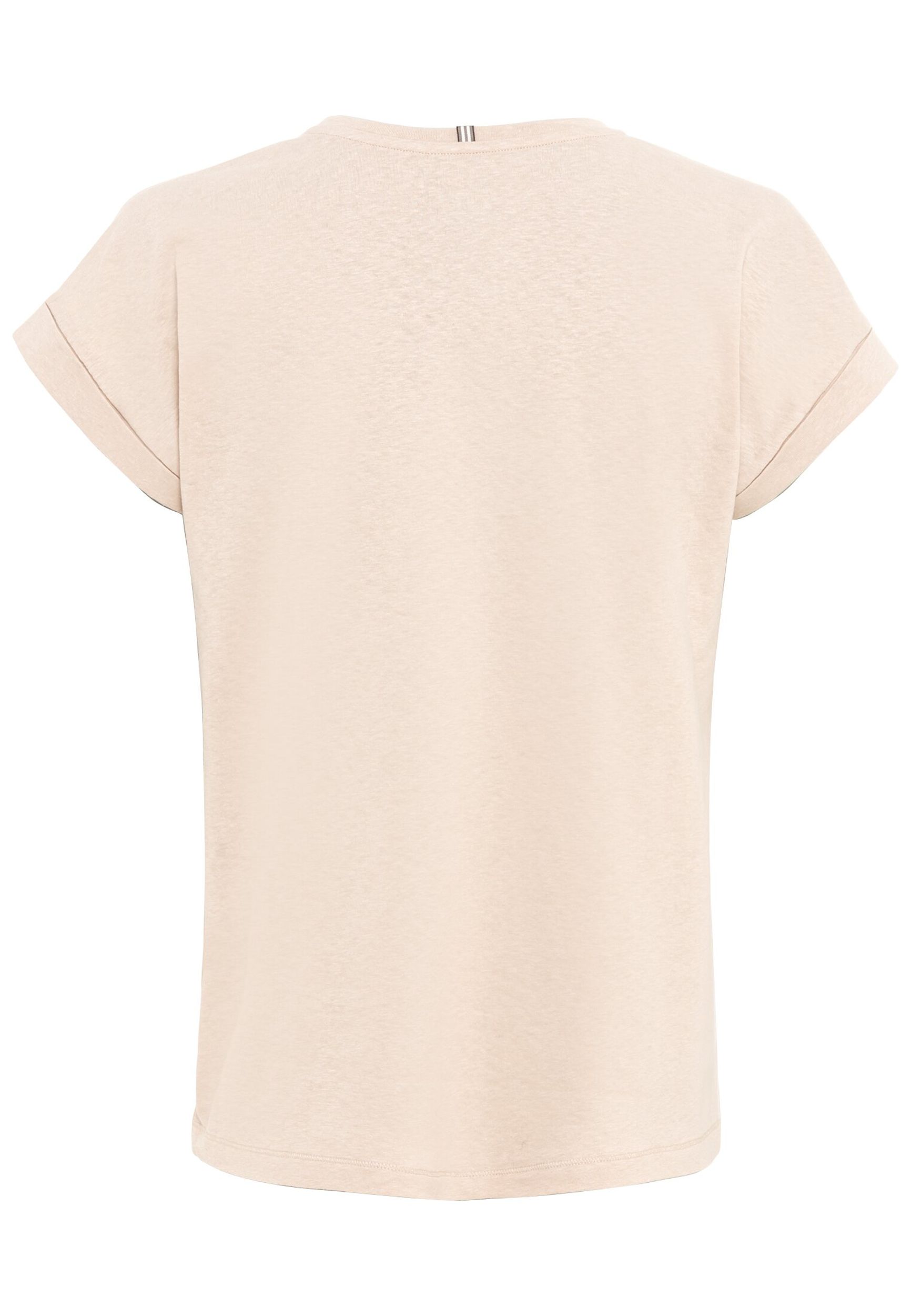 T-Shirt aus Baumwoll-Leinen-Mix