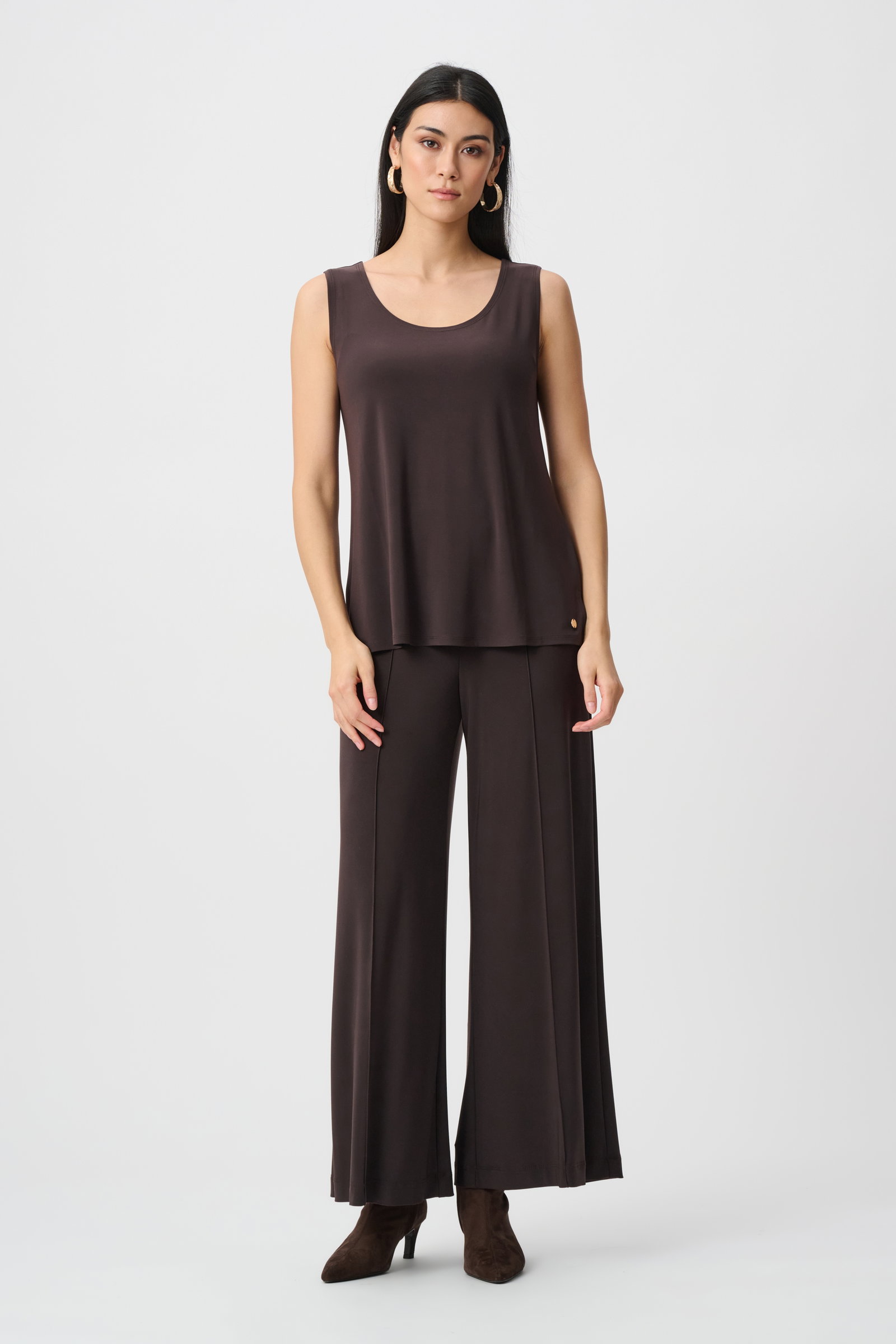 Joseph Ribkoff Top Mokka ärmelloses Silky-Knit-Camisole mit Rundhalsausschnitt #2