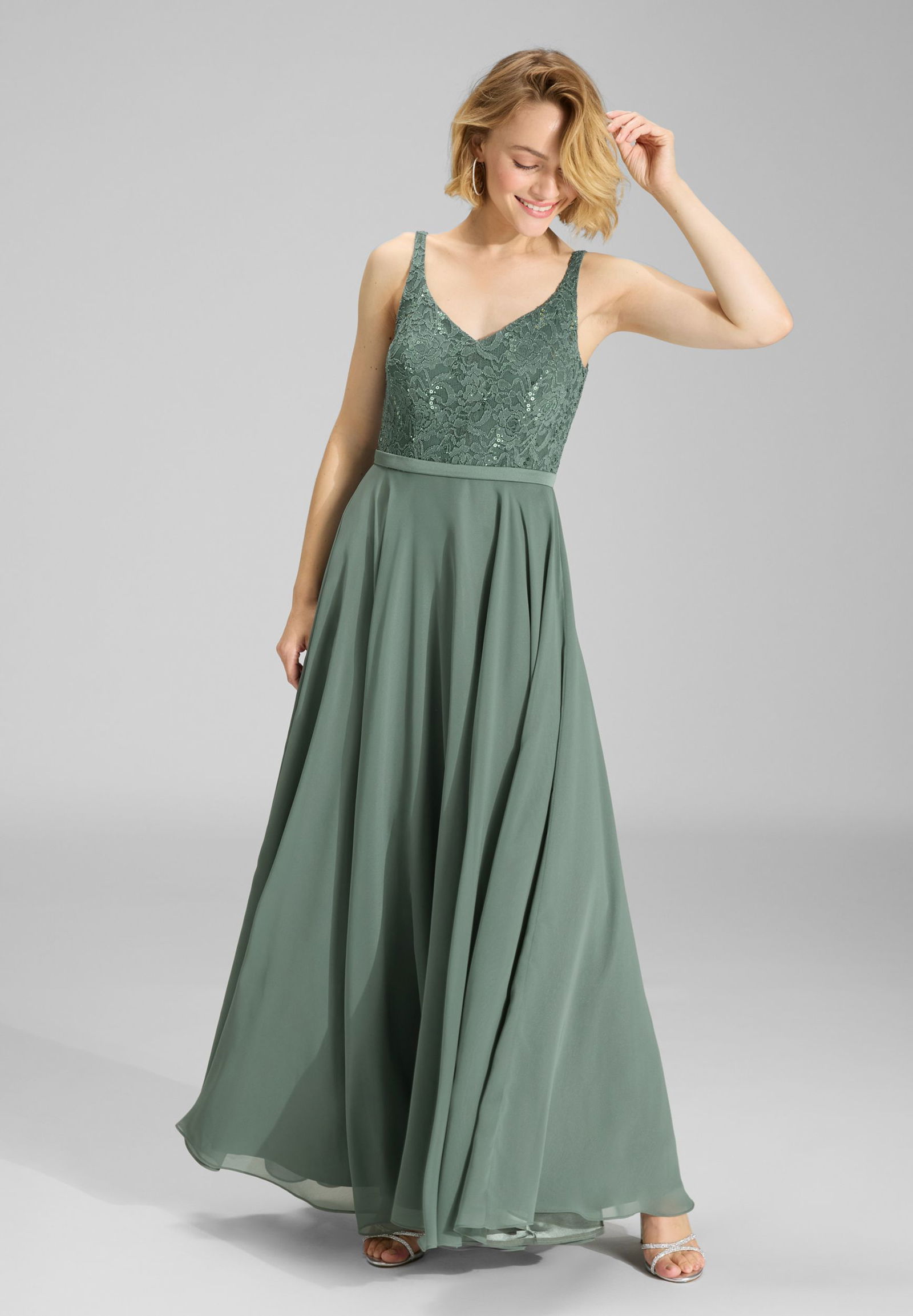 SWING |  SWING Langes Kleid  | 38 | deep slate