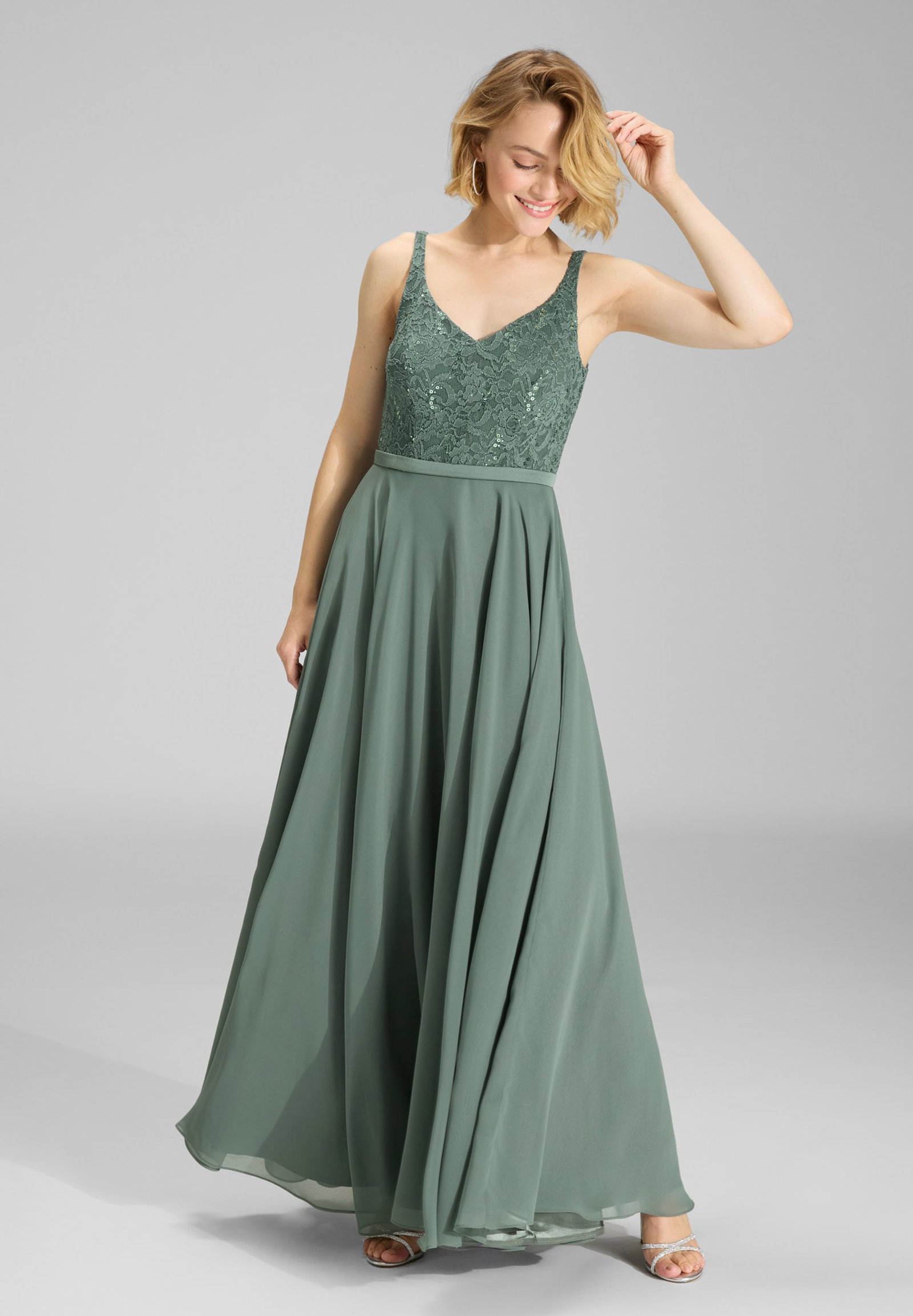 7076ff1941de44778be3da688966d4fd SWING | SWING Langes Kleid | 38 | deep slate