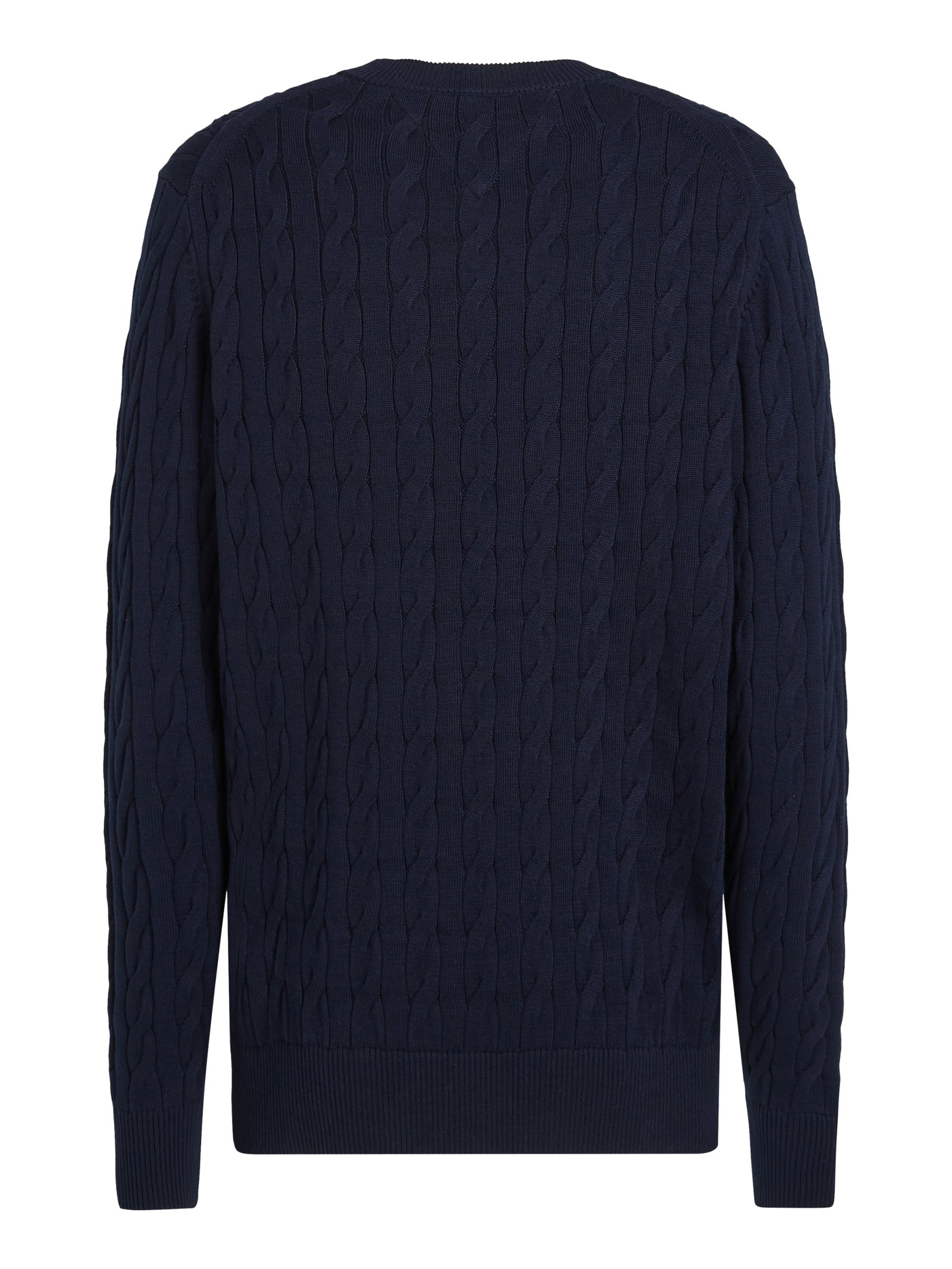 CLASSIC COTTON CABLE CREW NECK, BLUE #7