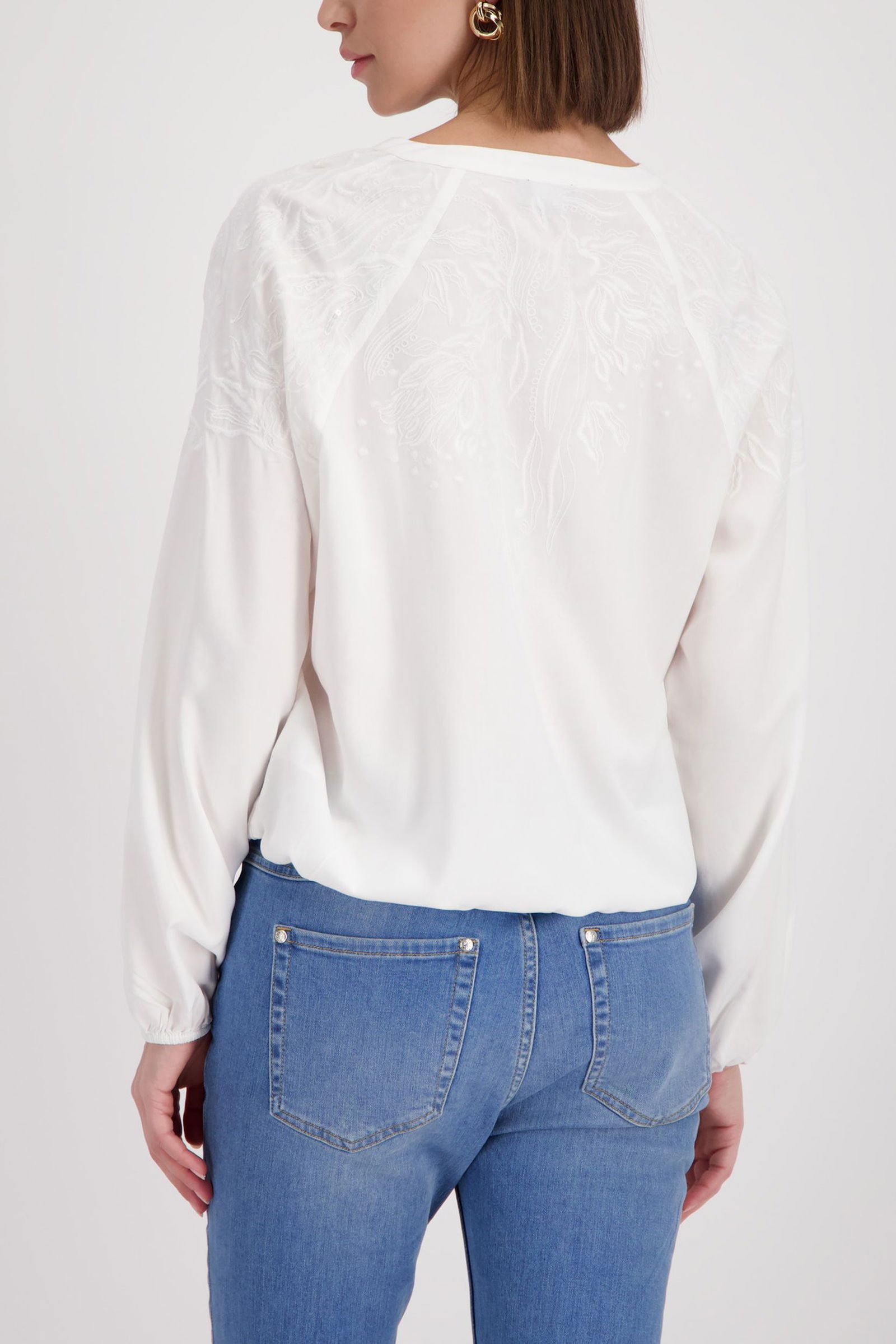 Monari |  Monari Druckbluse  | 44 | off-white