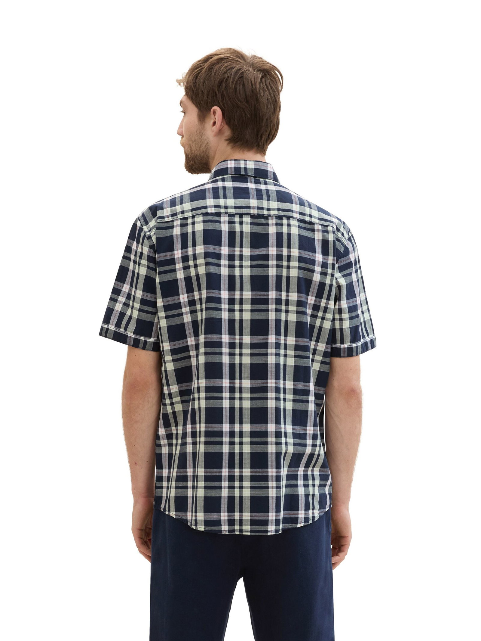 Tom Tailor |  Tom Tailor Hemd Slim Fit  | M | navy base check