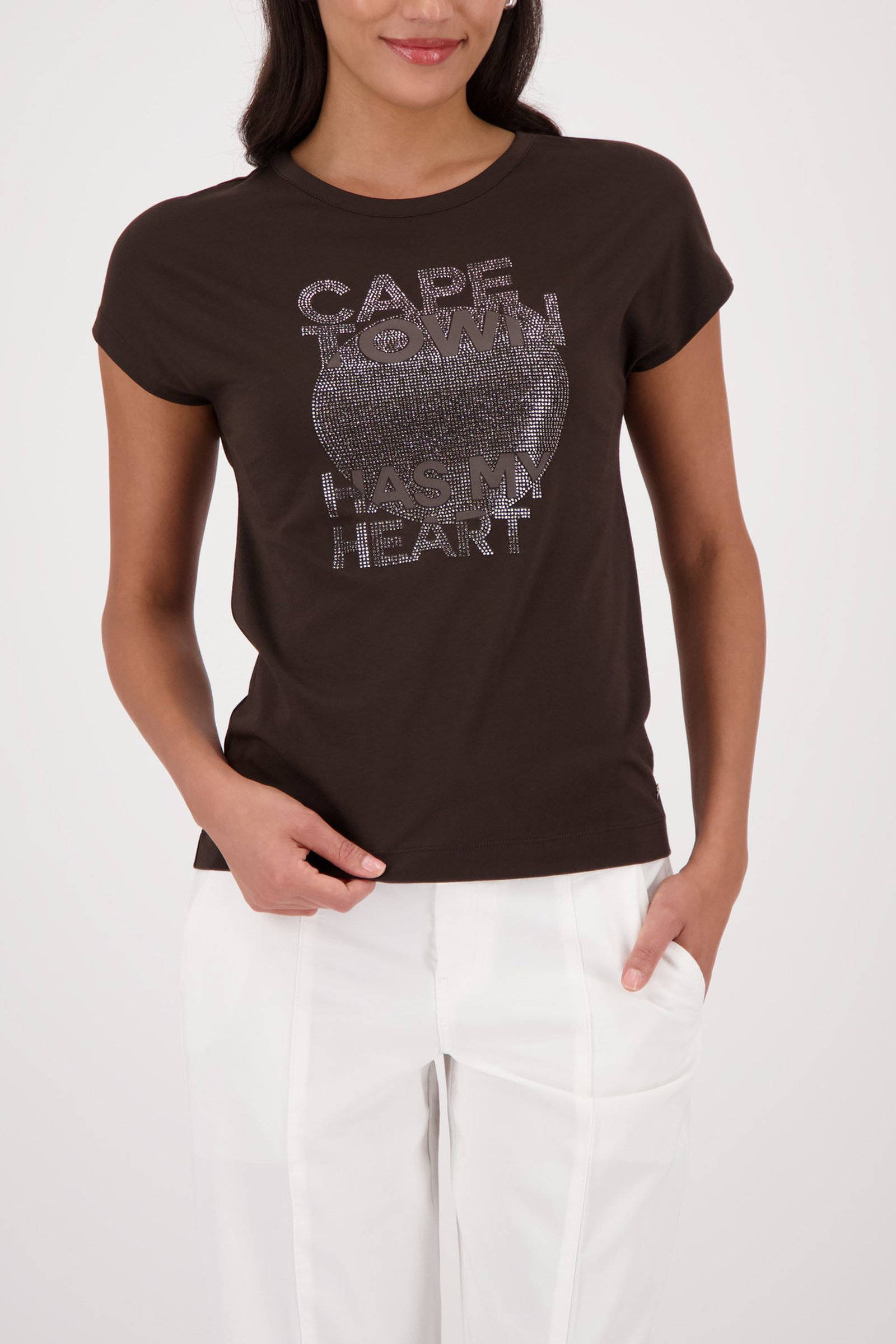 Monari |  T-Shirt, dark chocolate | 44 | 1283_564