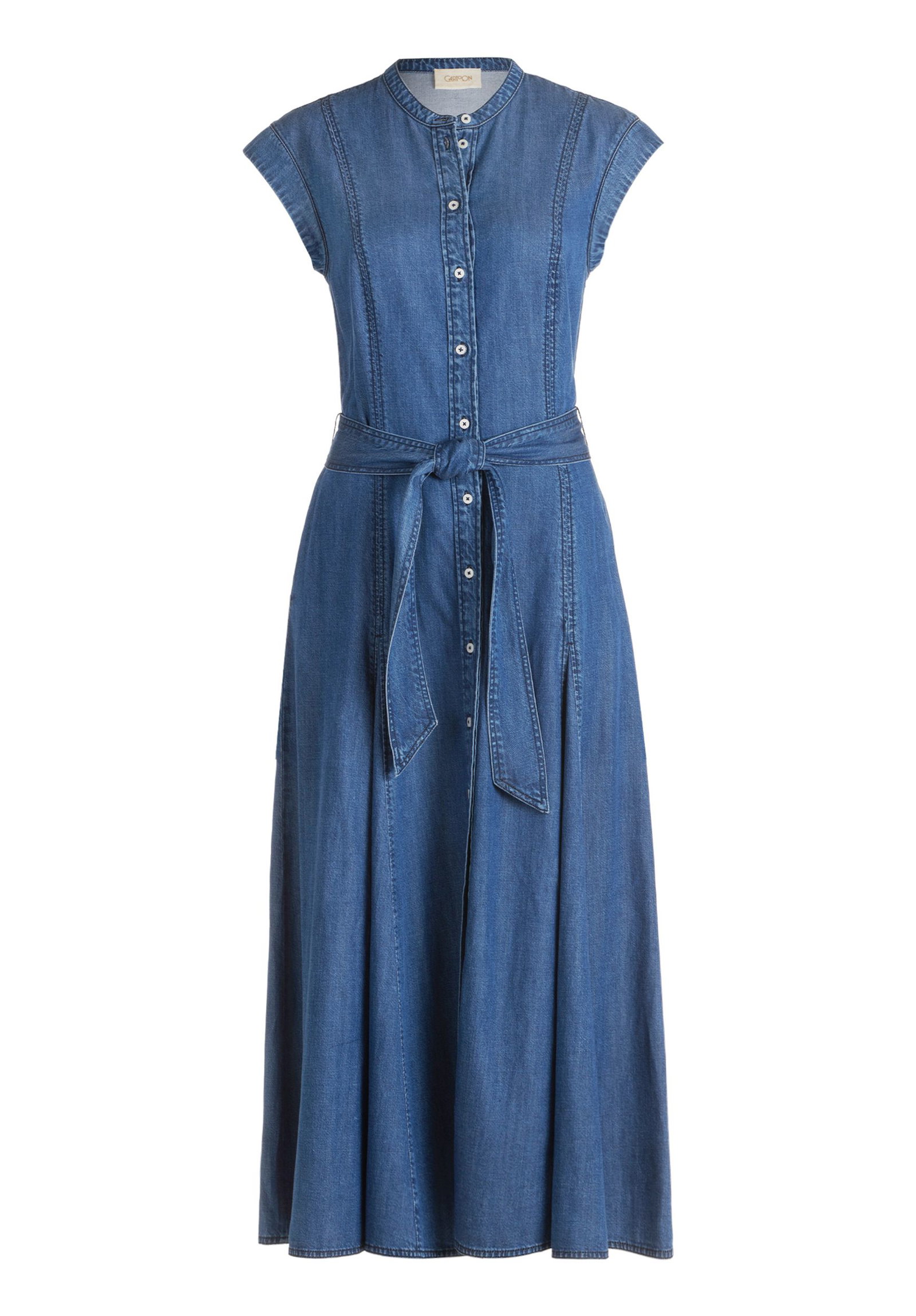 |  Kleid Kurz 1/2 Arm, Middle Blue Denim | 36 | blau