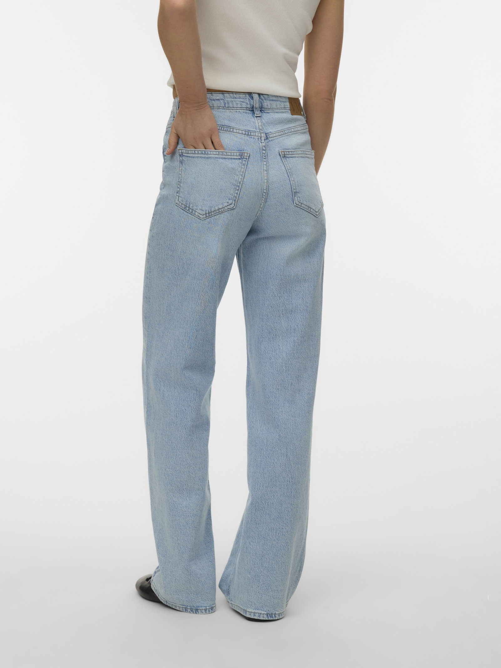VMTESSA HR WIDE JEANS RA339 GA NOOS, Light Blue Denim #4