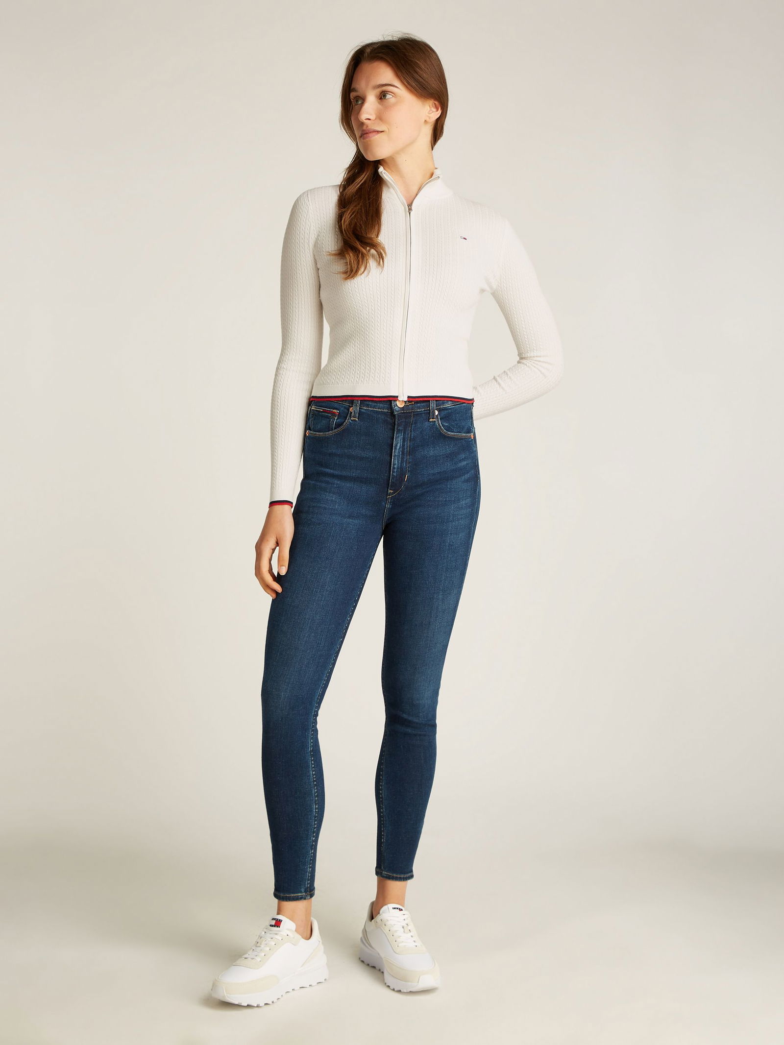 Tommy Jeans | Tommy Jeans Sweatjacke | S | ancient white