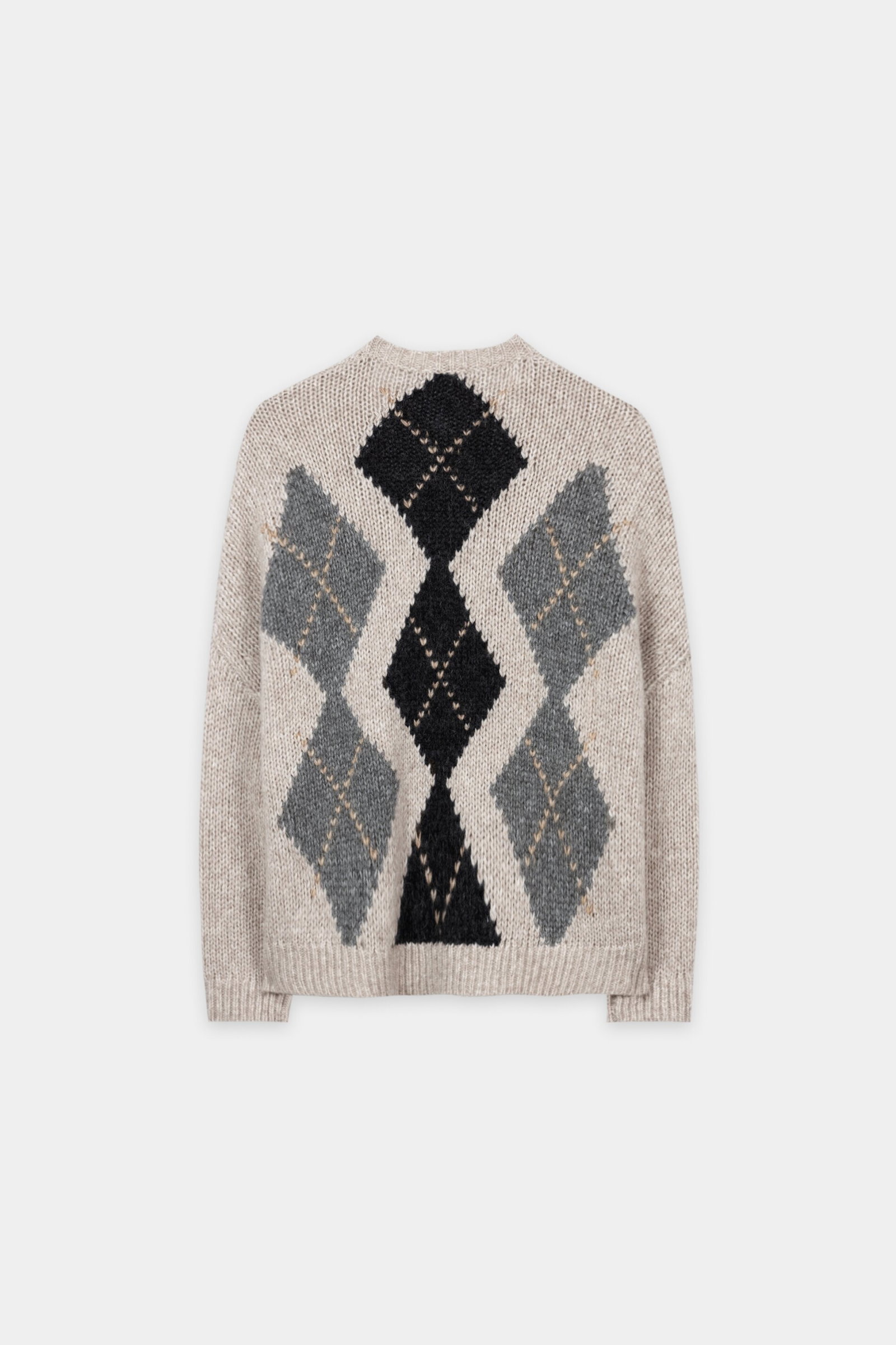 Alpaka-Mix-Cardigan mit Muster, pearl/heather grey #5