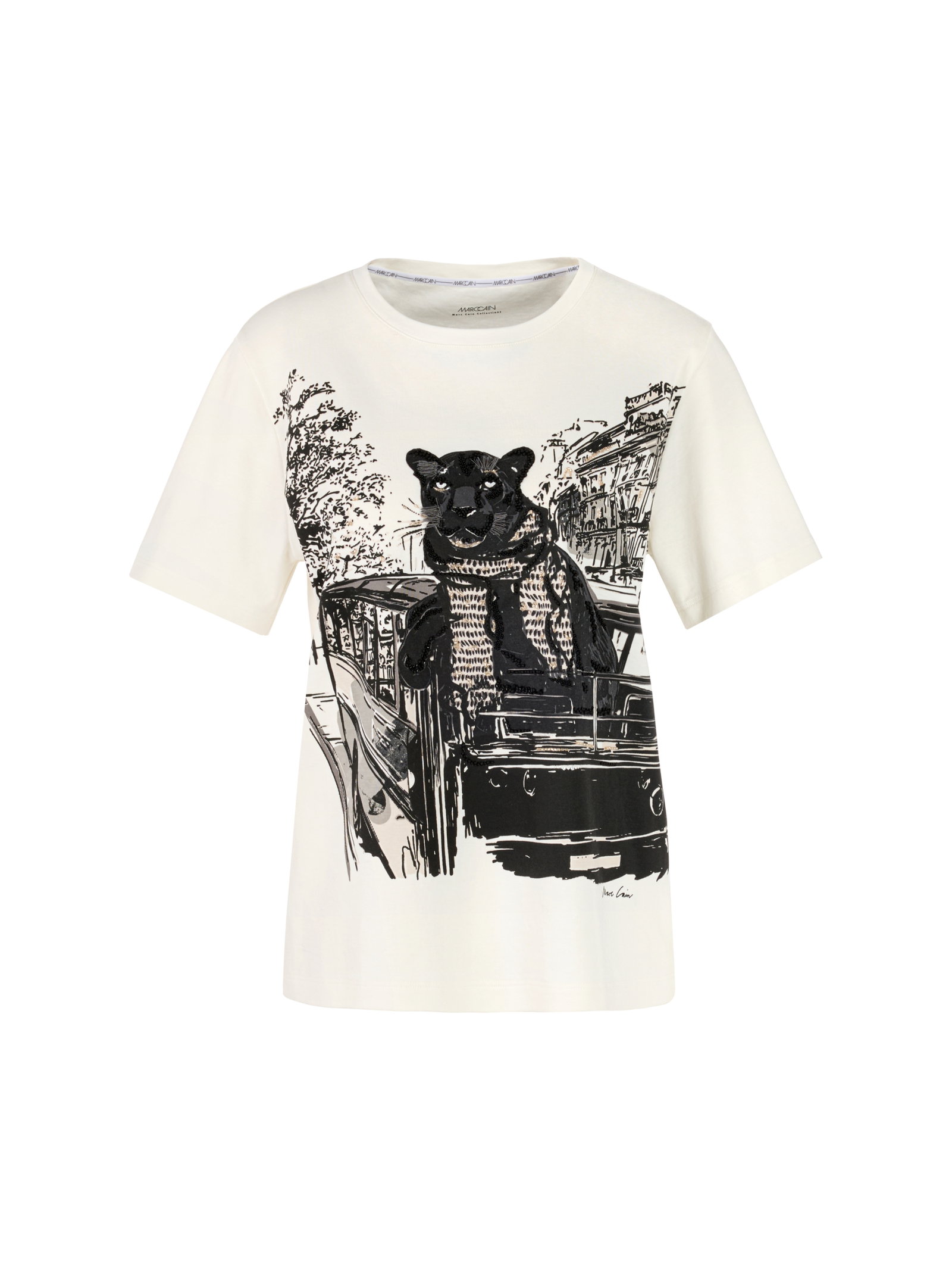 Marc Cain T-Shirt mit Panther-Print #1
