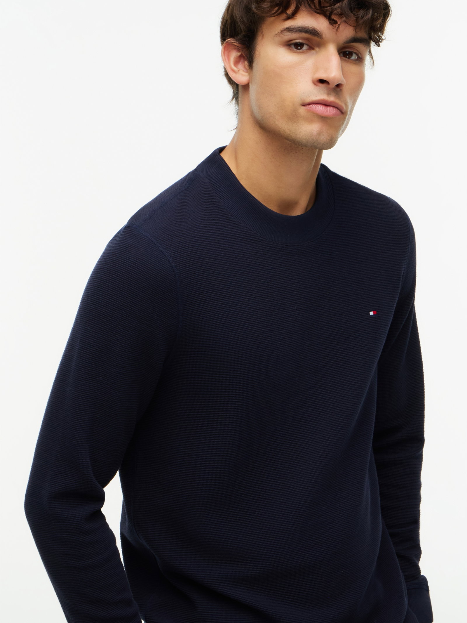 TEXTURED LS TEE, BLUE #3