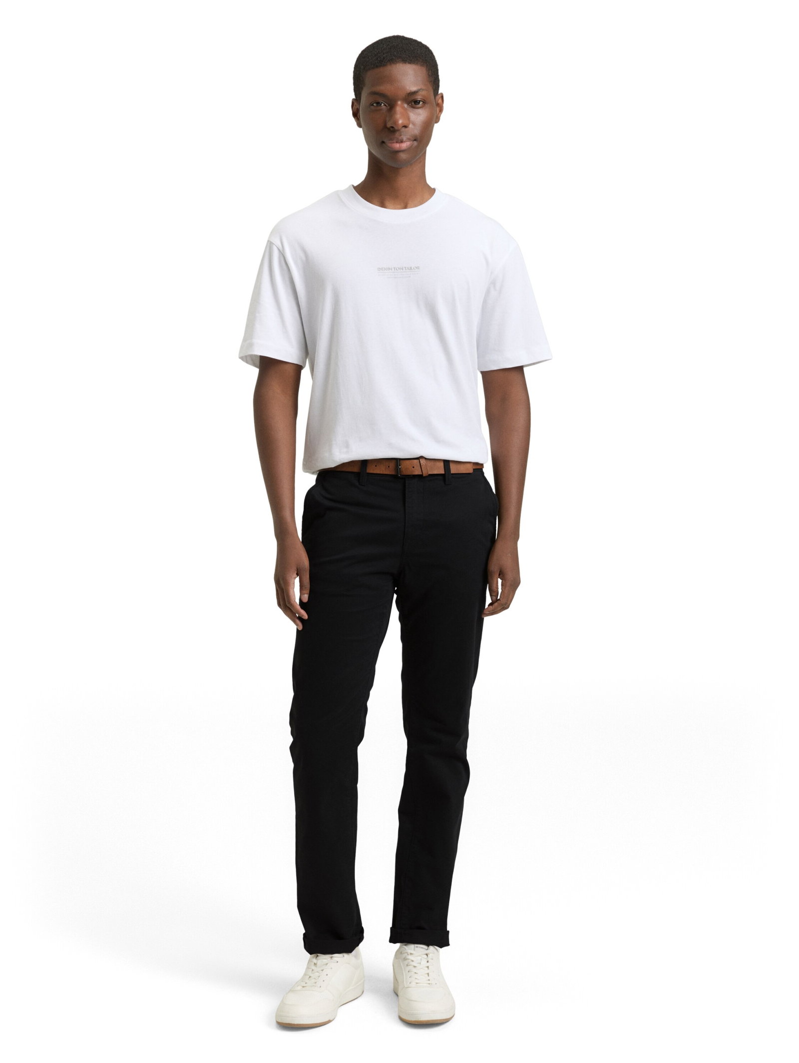 Slim Fit Chino Hose mit Gürtel #5