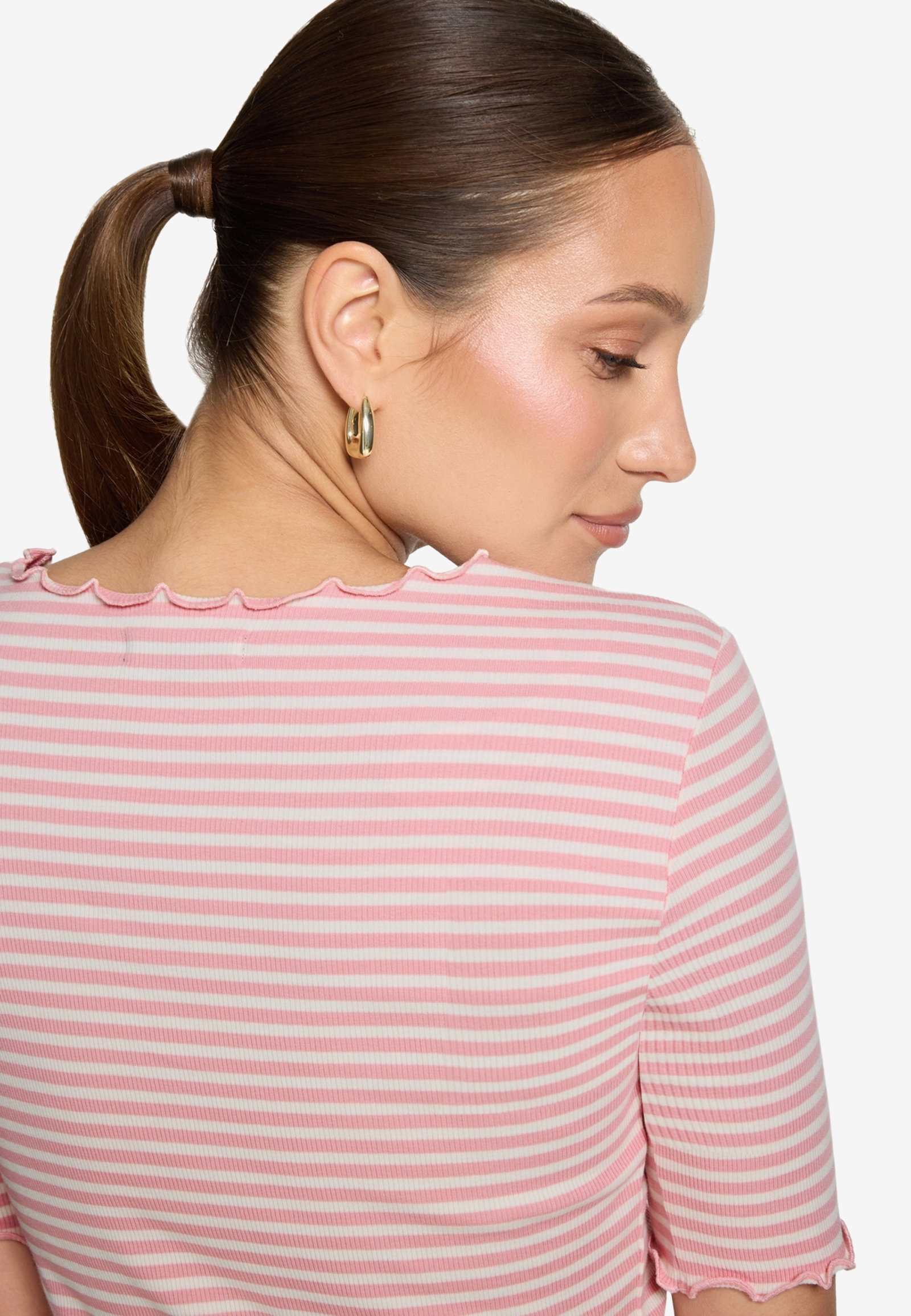 Shirt Kurz 1/2 Arm, Rosé/Cream #5