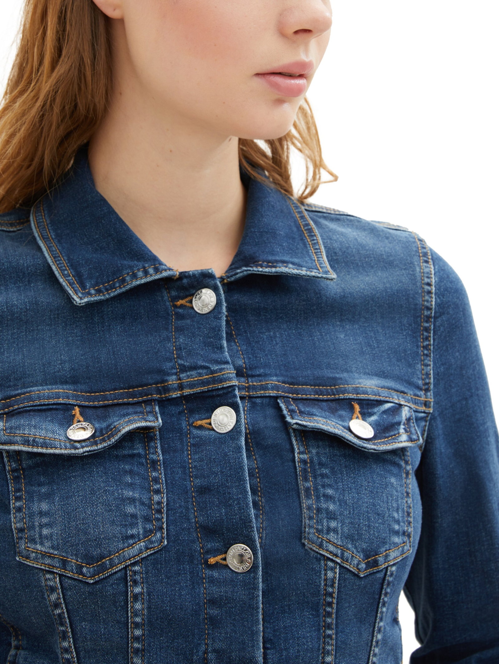 easy denim jacket, Used Mid Stone Blue Denim #6