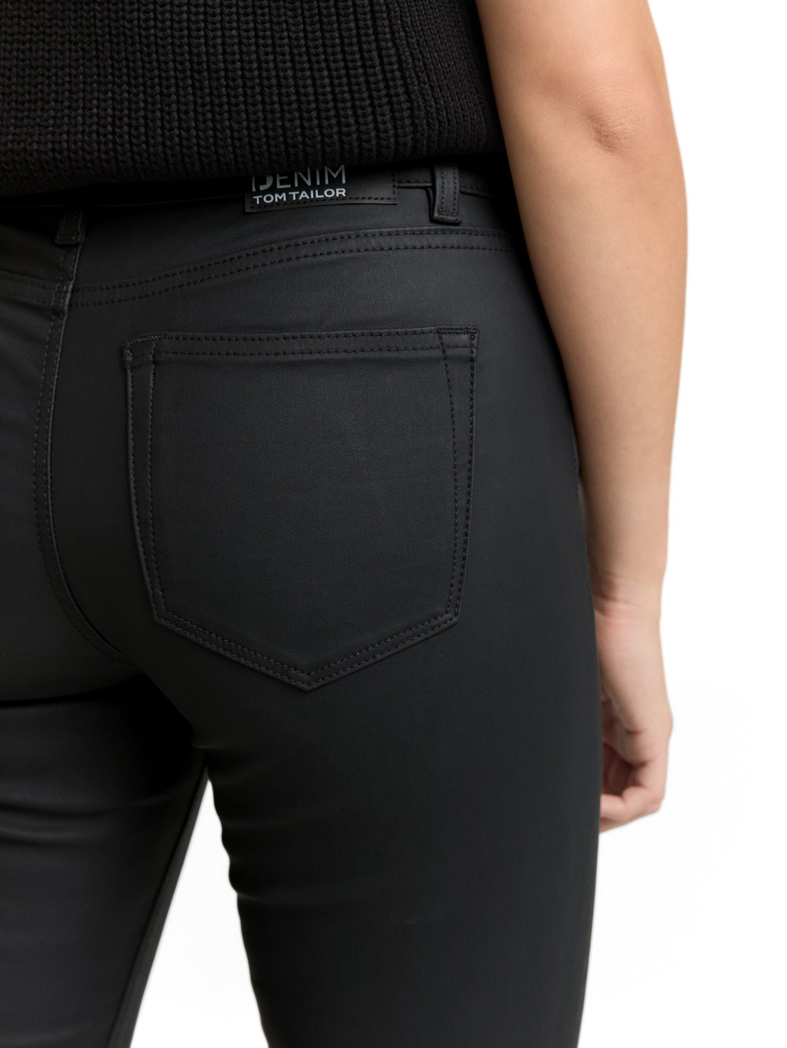 TTNELA SKINNY, coated black denim #5