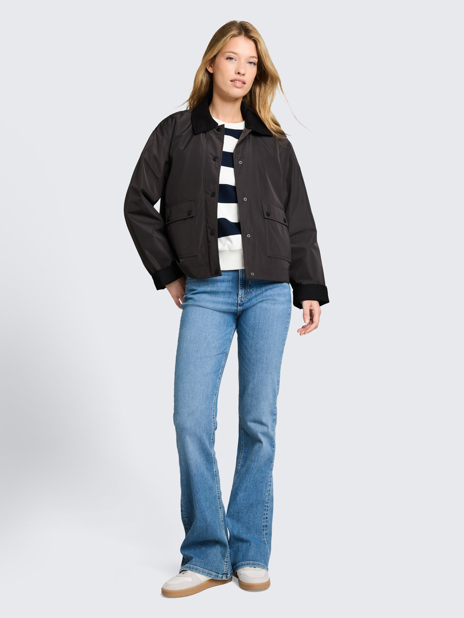 winter jacket with corduroy co, Coal Mine Grey #3