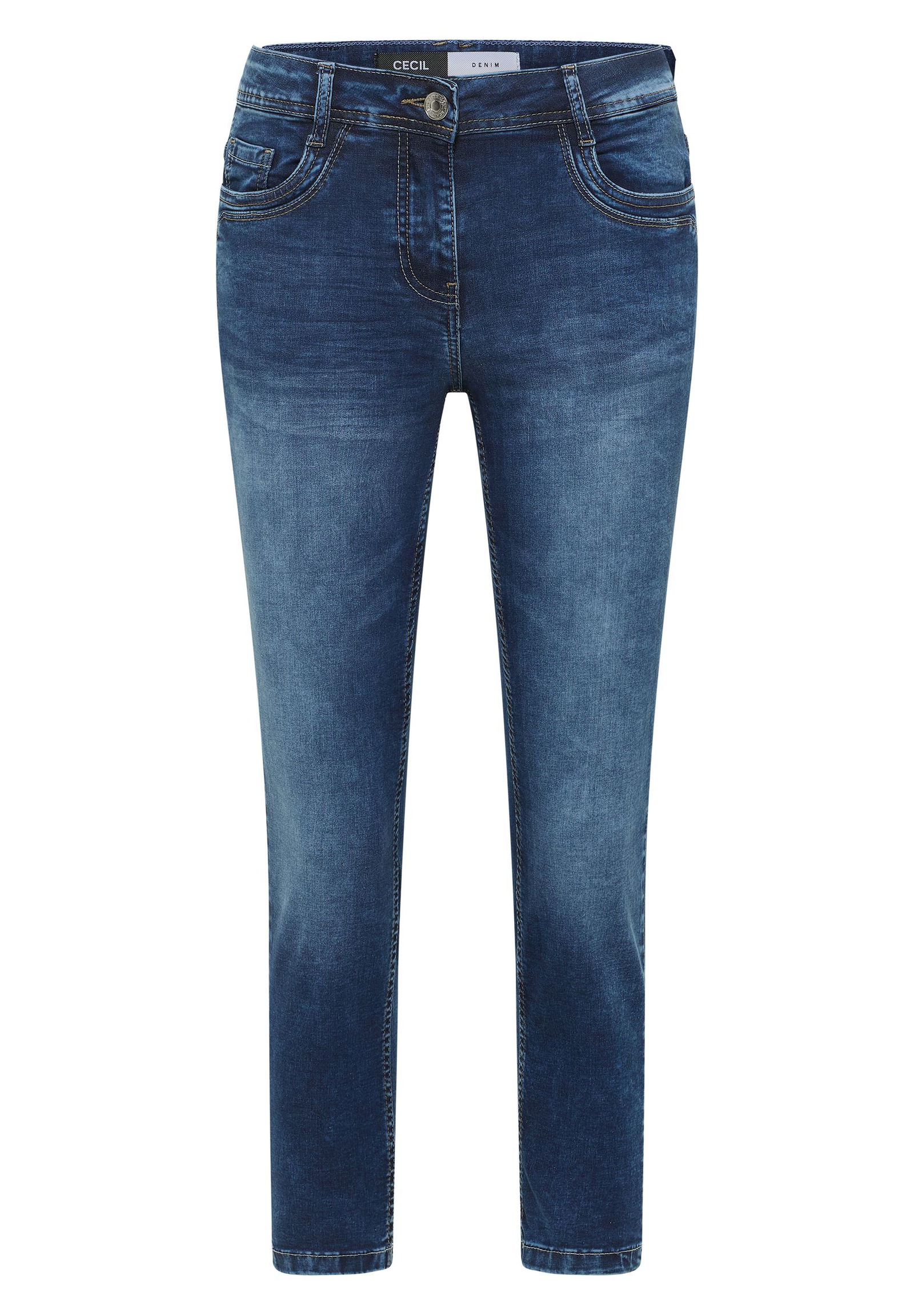 CECIL |  CECIL 7/8-Jeans  | 30/26 | mid blue used wash