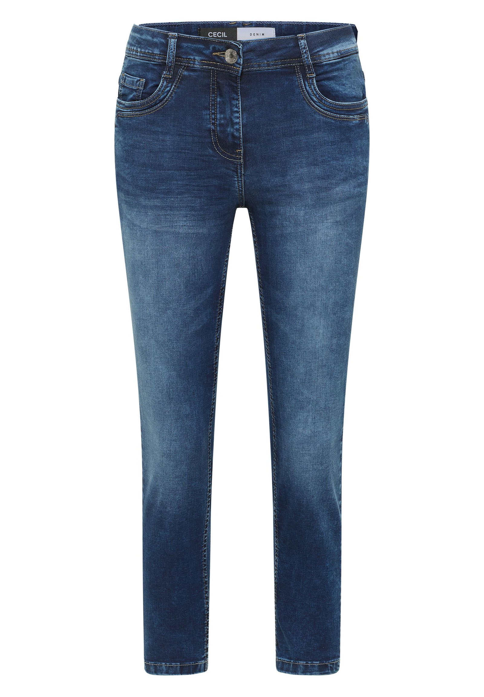 abf5cb59ad2f450e88bb3bfdd1c378a5 CECIL | CECIL 7/8-Jeans | 30/26 | mid blue used wash